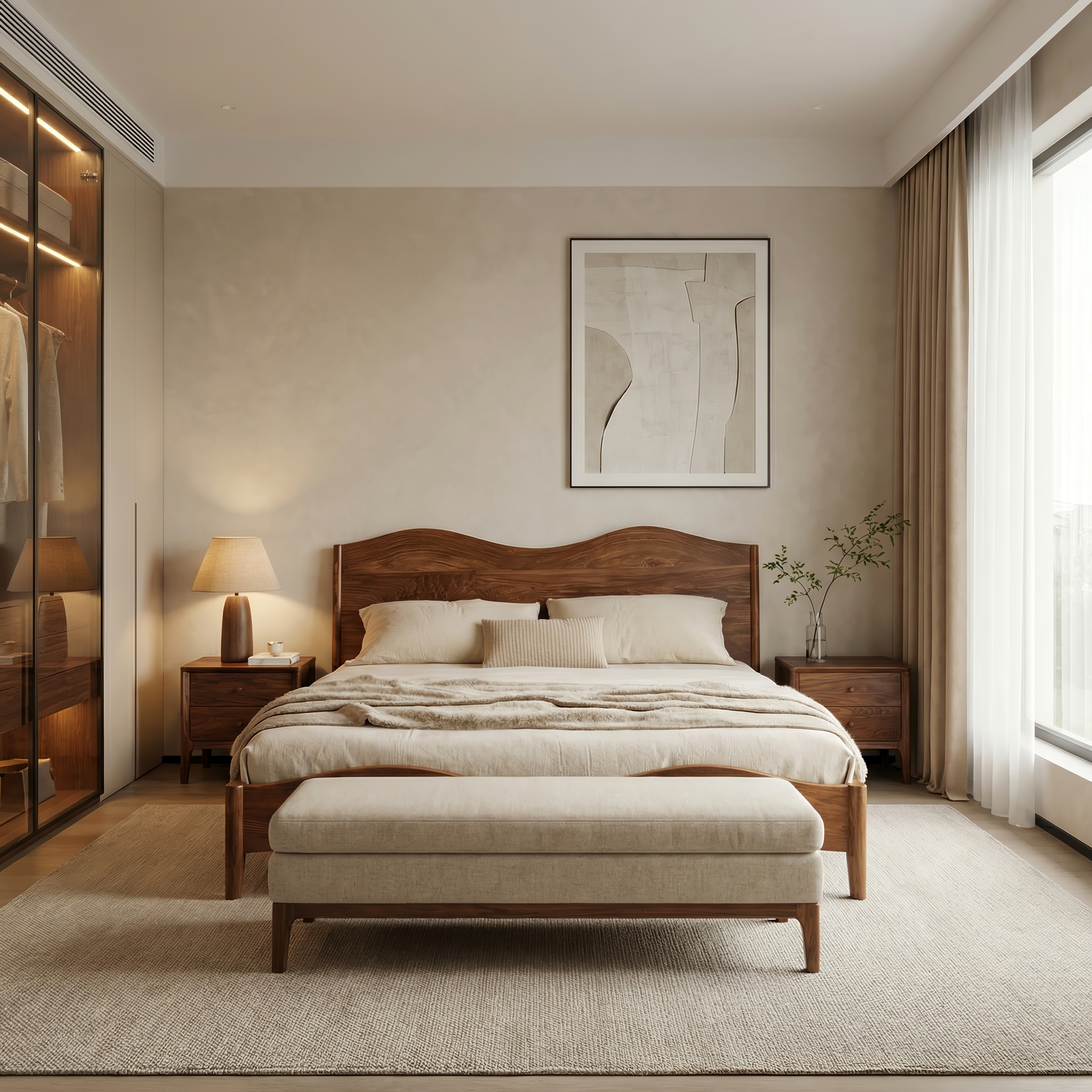 Luxury Set Headboard And Bed Frame For Bedroom RTTHHNWO005