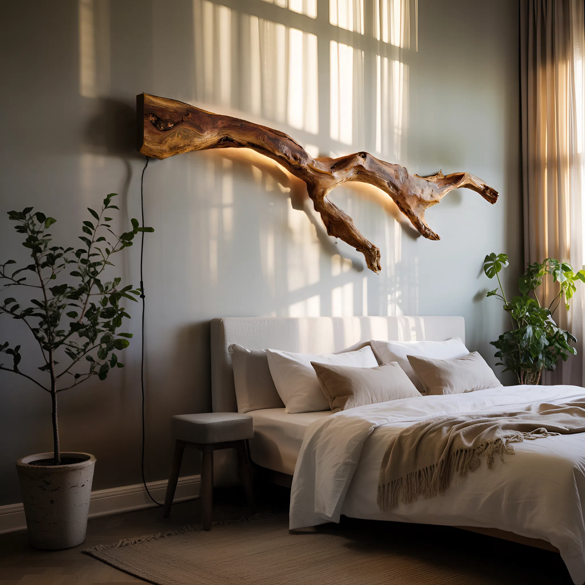 Modern Organic Wall Light Branch For Bedroom SITHTTLAM029