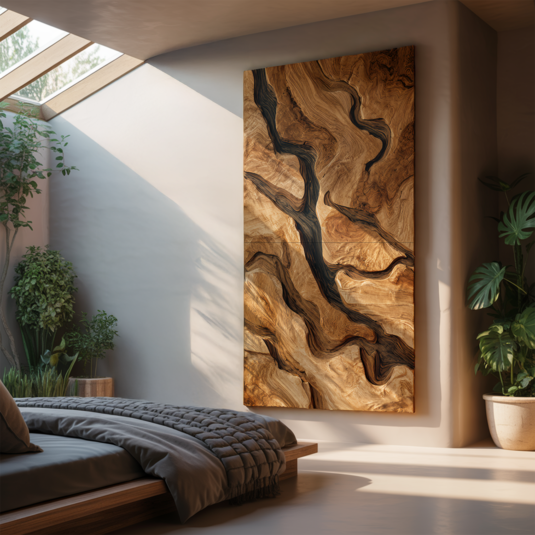 Handcrafted Wooden Wall Art Sculpture For Bedroom SILDTTRWA035