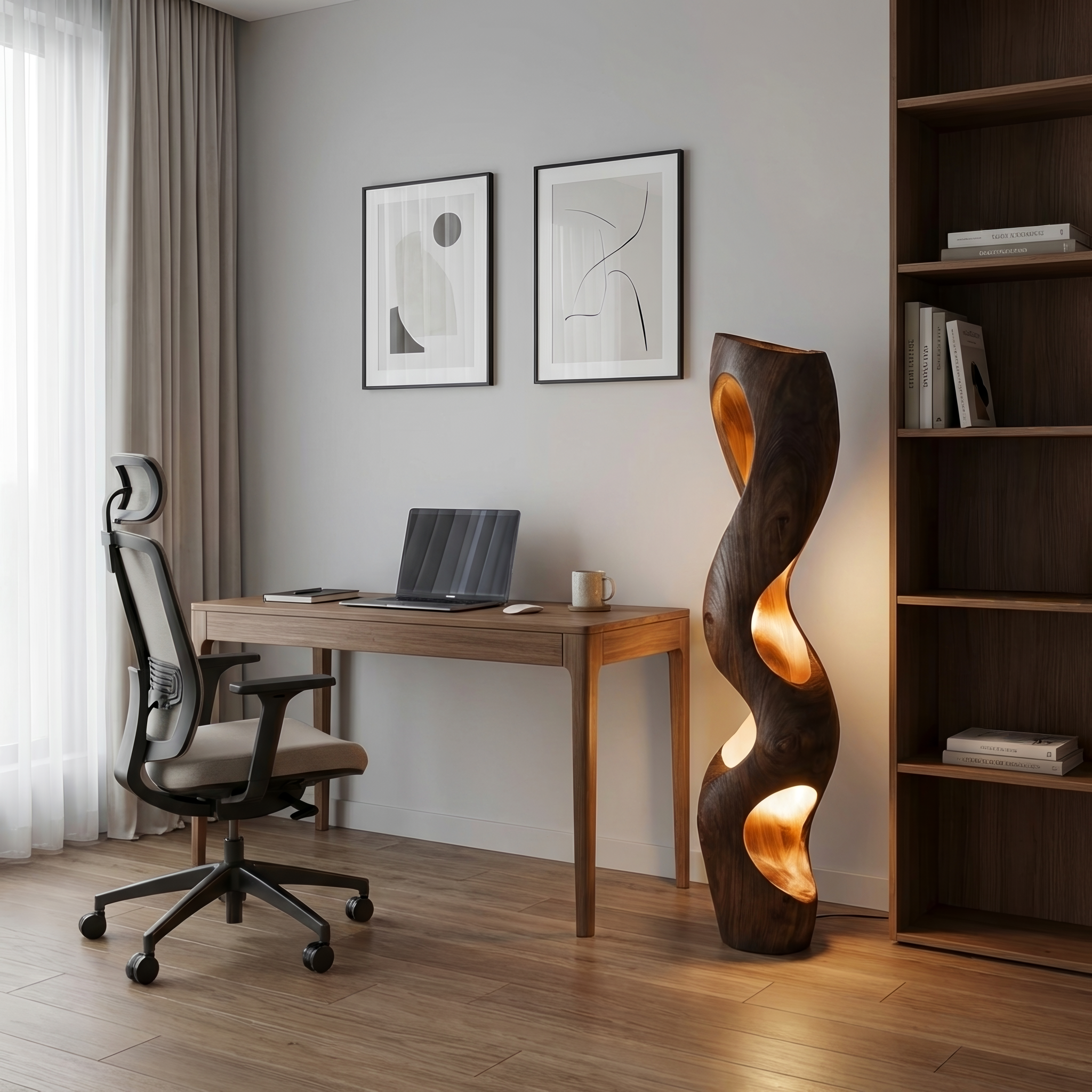 Organic Sculptural Floor Lamp For Modern Living Room RTTHHNLAM038