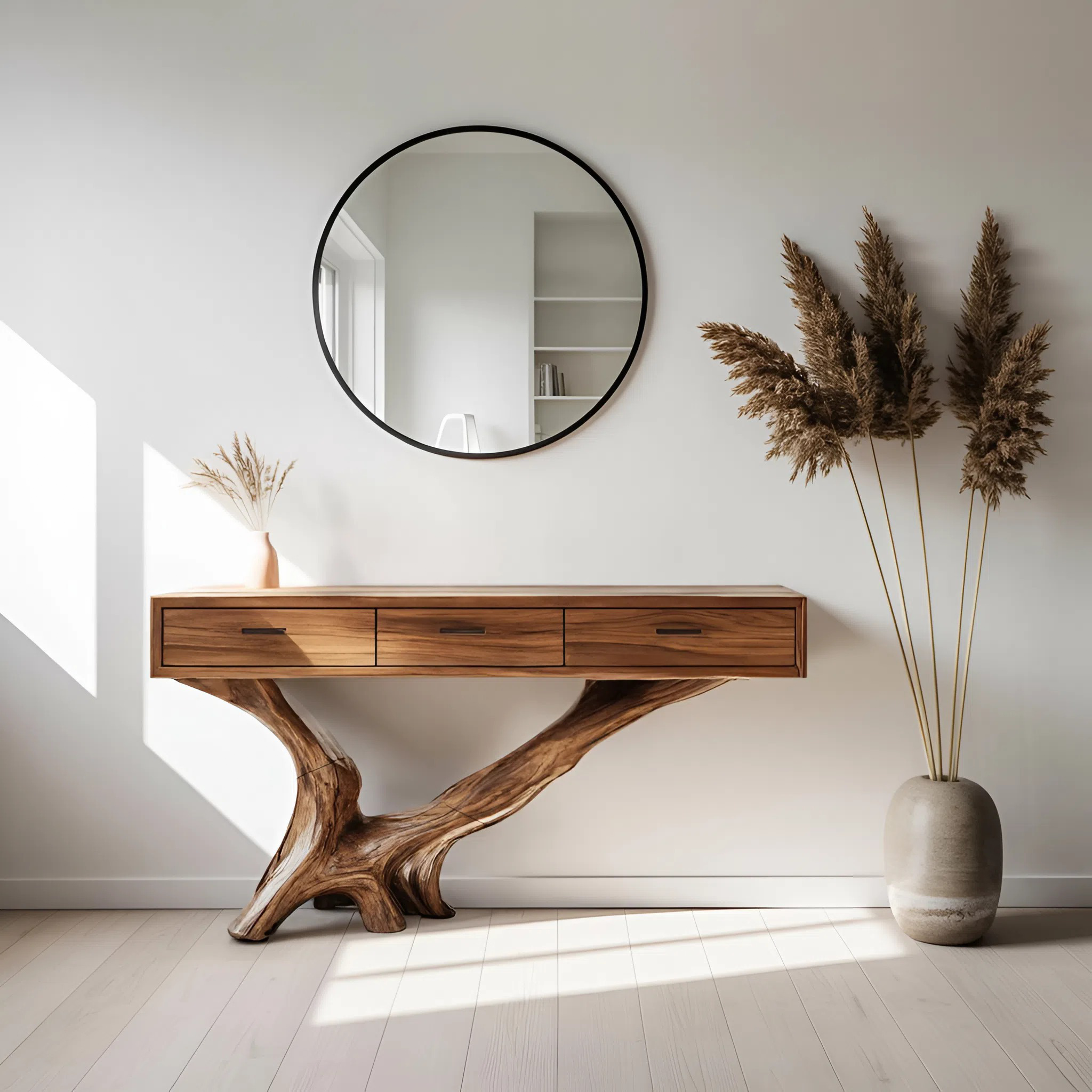 Handcrafted Live Edge Entryway Table For Living Room Modern Farmhouse SILDTTRCS020