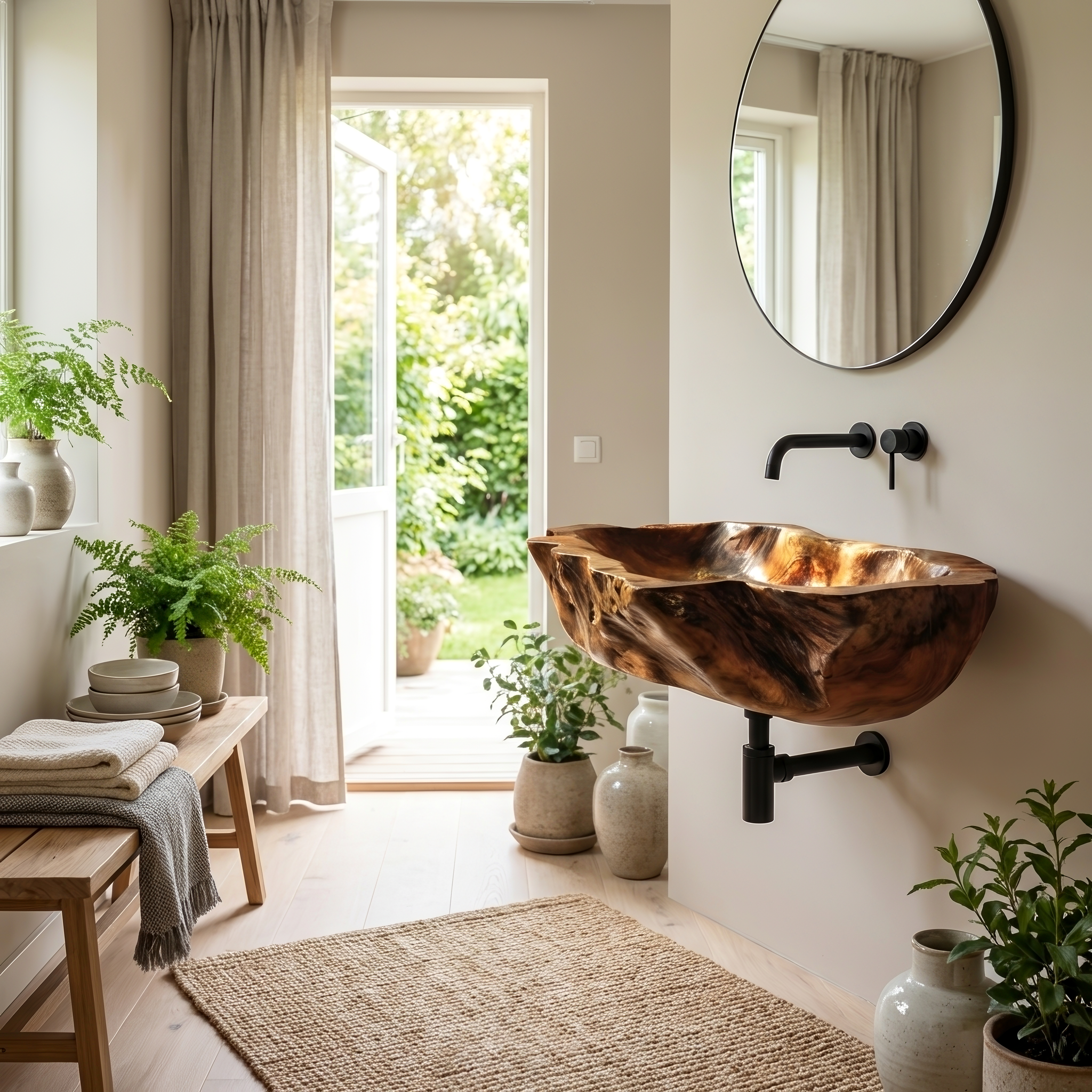 Farmhouse Solid Wood Wash Basin For Cozy Bedroom Furniture Design SILDTTRVS035