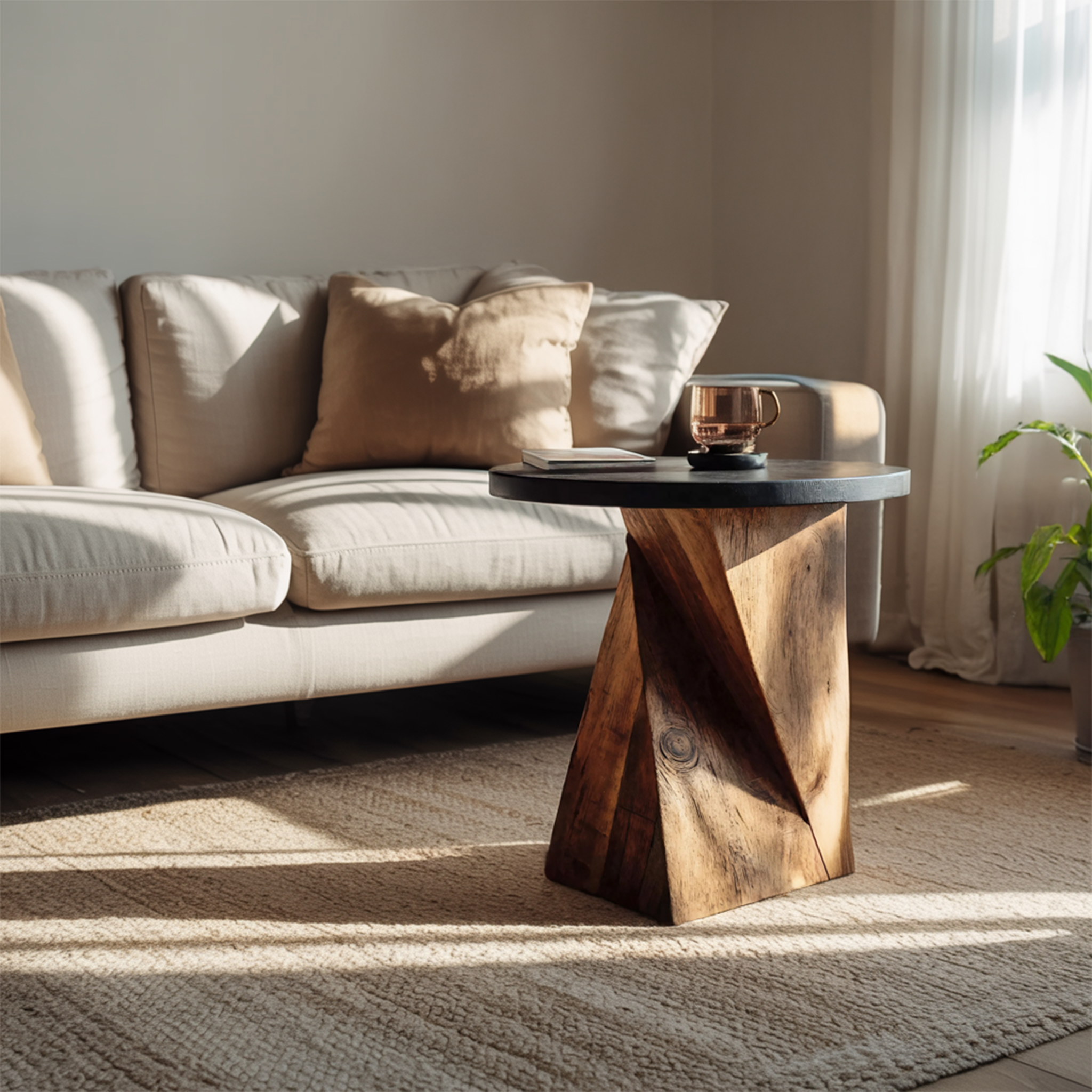 Farmhouse Solid Wood End Table For Cozy Bedside Table SILDTTNSTA007