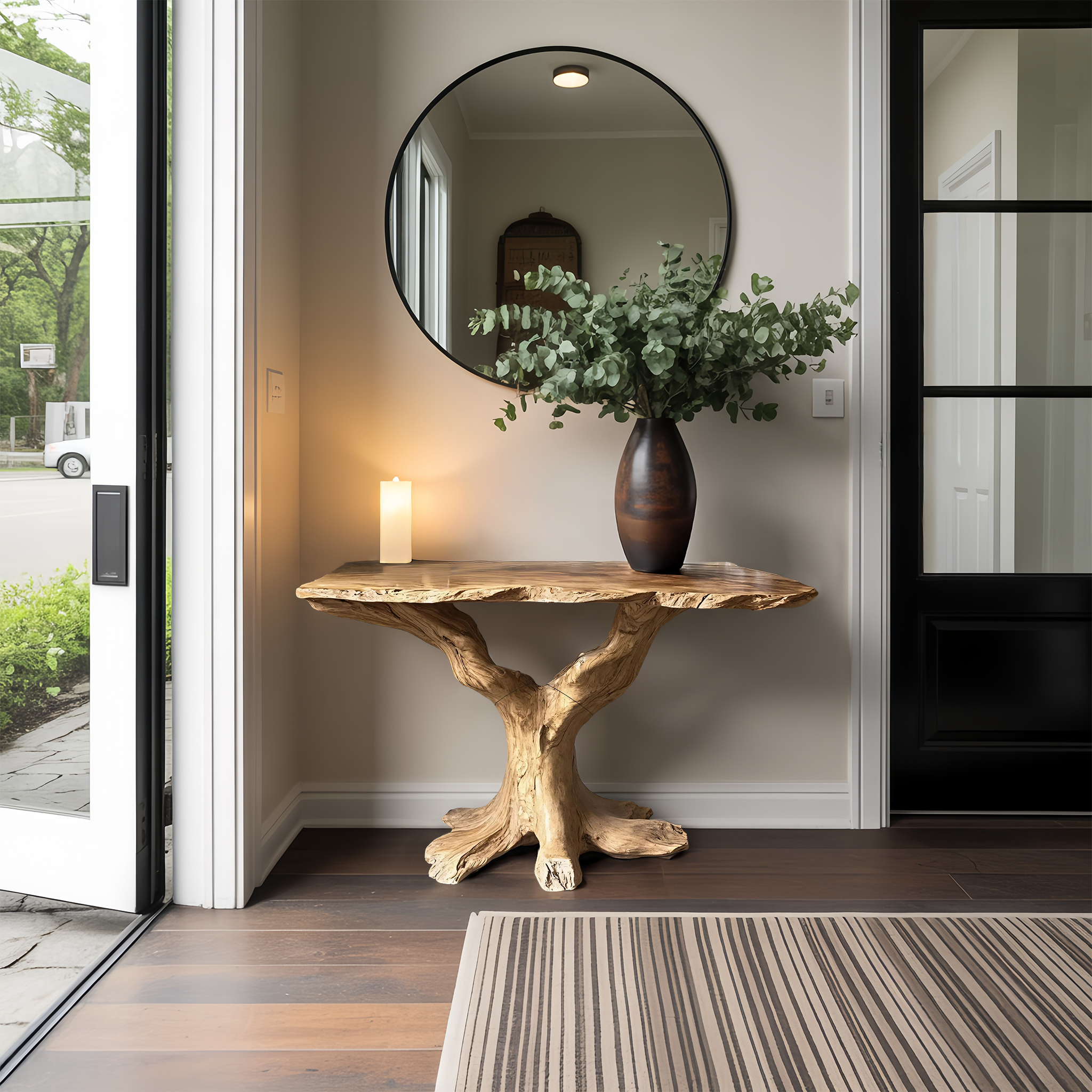 Handcrafted Live Edge Entryway Table For Furniture Decor And Style SILDTTRCS042