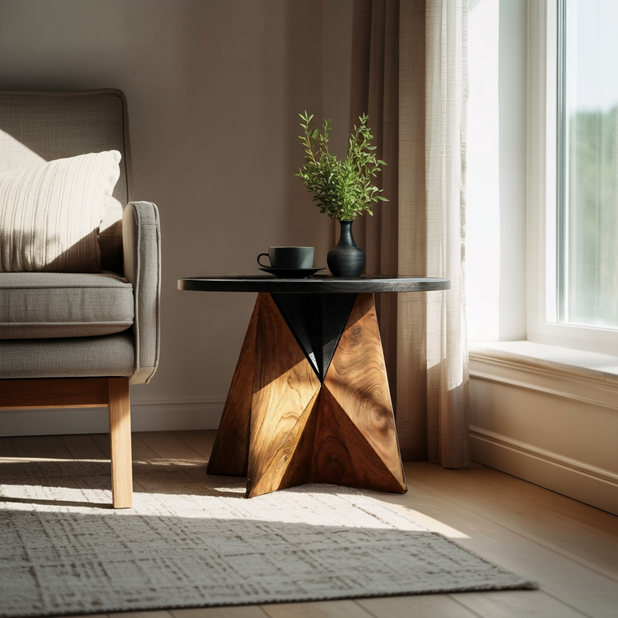 Modern Wooden Side Table For Bedroom Nightstand Decor SILDTTNSTA013
