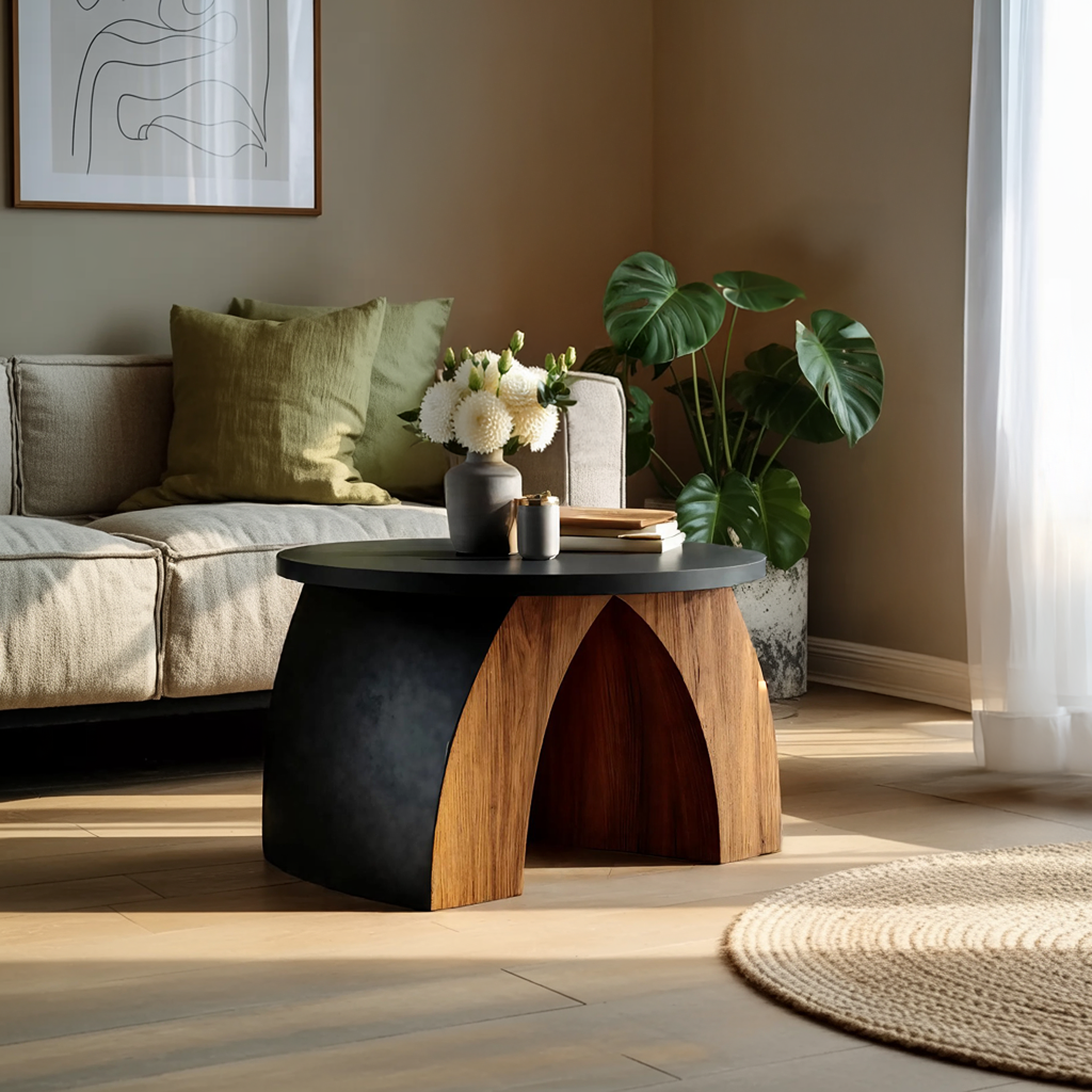 Farmhouse Wooden Side Table For Rustic Furniture Decor SILDTTNSTA002