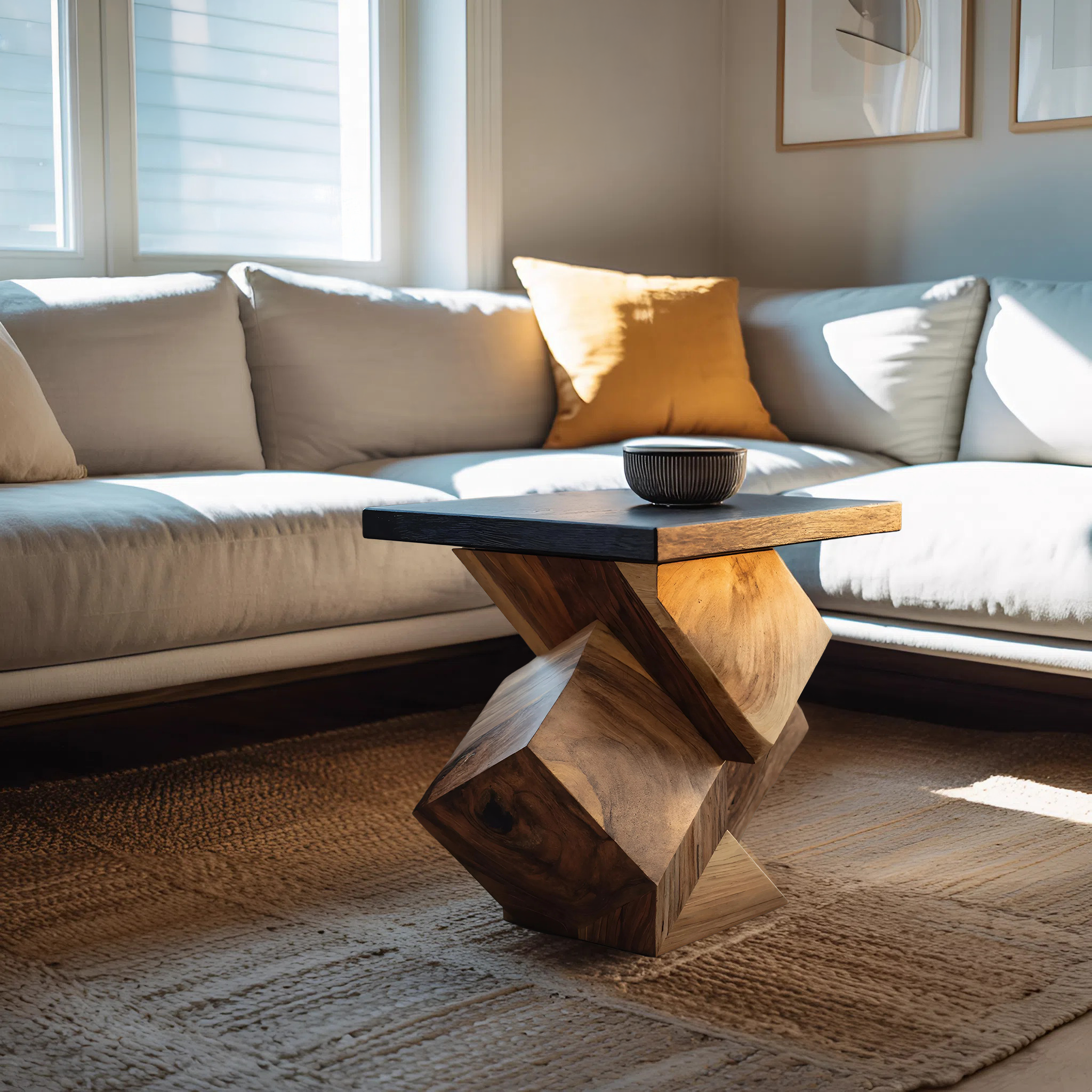 Handcrafted Live Edge Side Table For Warm Living Space SILDTTNSTA014
