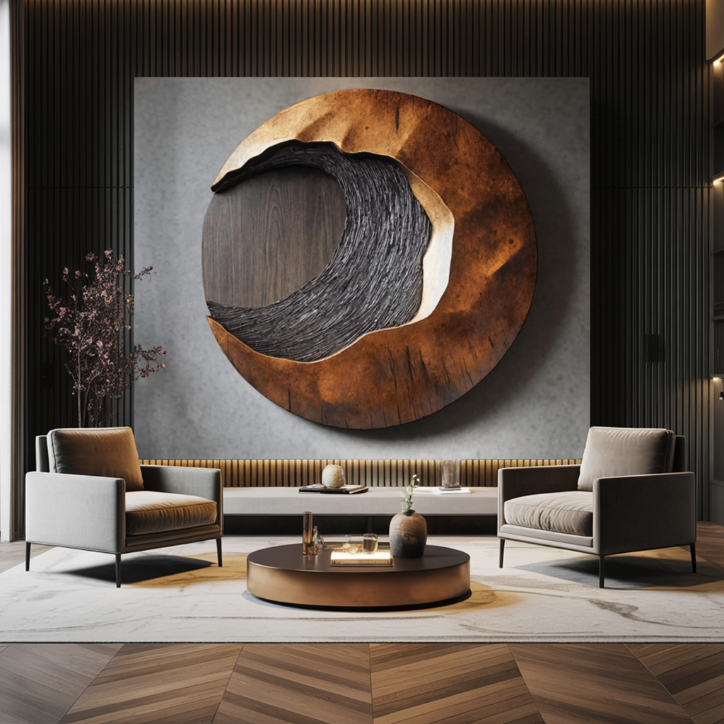 Handcrafted 3D Wood Wall Art For Entryway Focal Point SILDTTNWA011