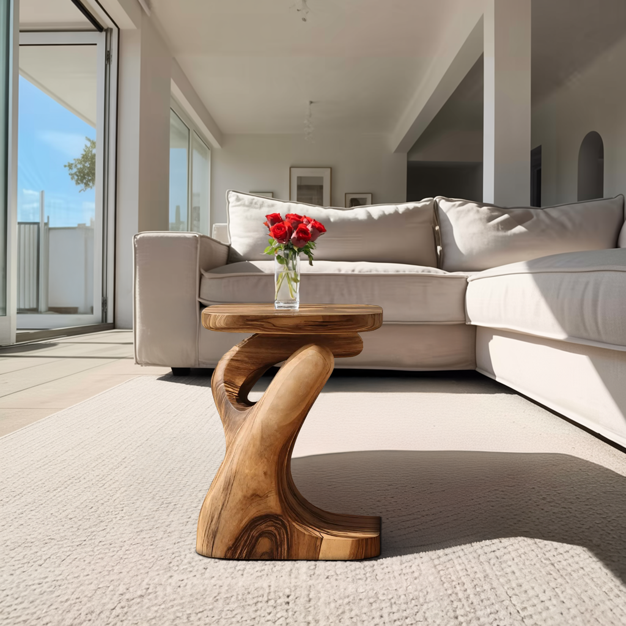 Modern Sculptural Side Table For Living Room Or Bedroom RTTHHNSTA009