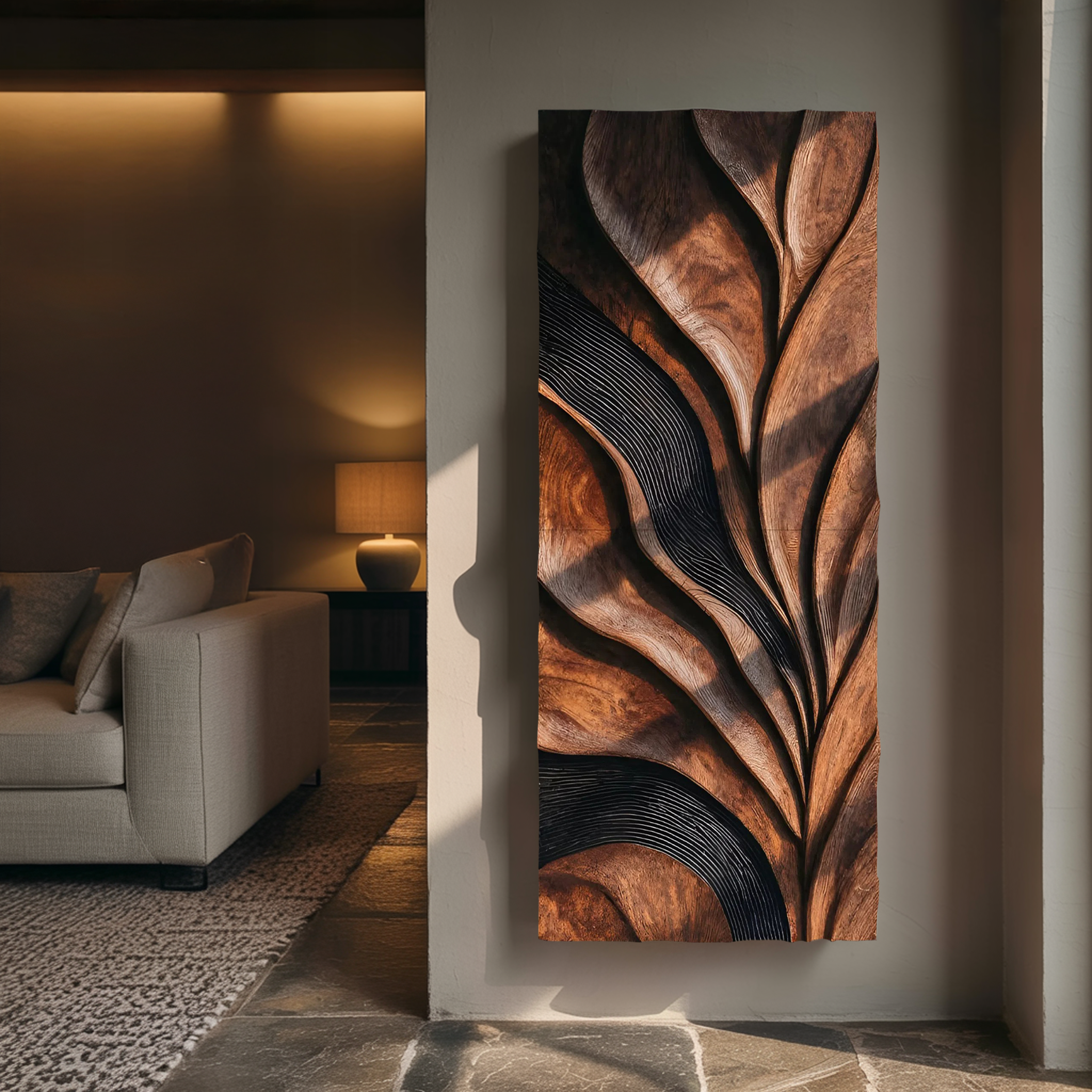Modern Sculpted Feather Wall Art For Living Room RTTHHNWA114