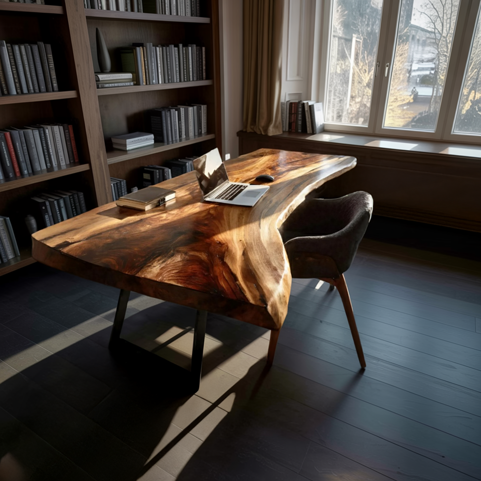 Farmhouse Handmade Live Edge Desk For Interior SILDTTNDE018