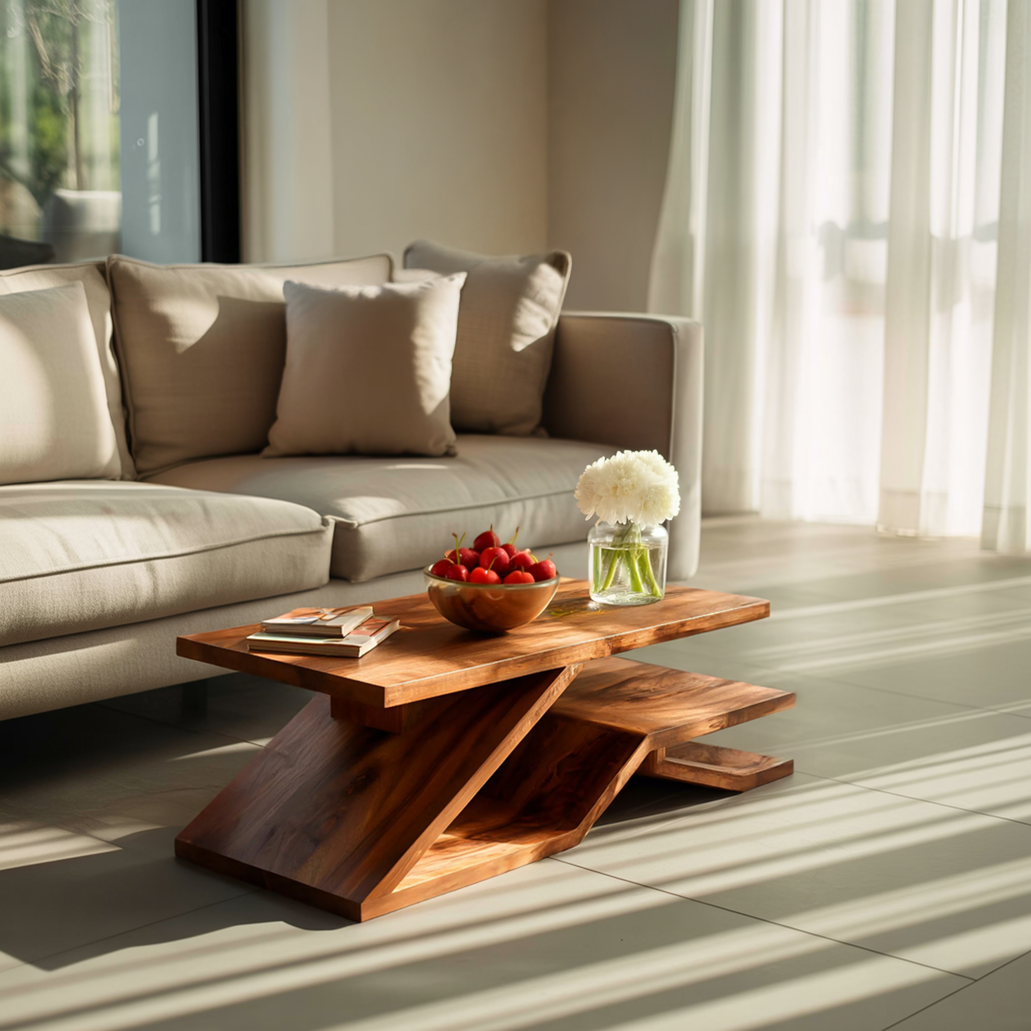 Rustic Coffee Table With Shelf Storage For Living Decor RTTHTTCF006