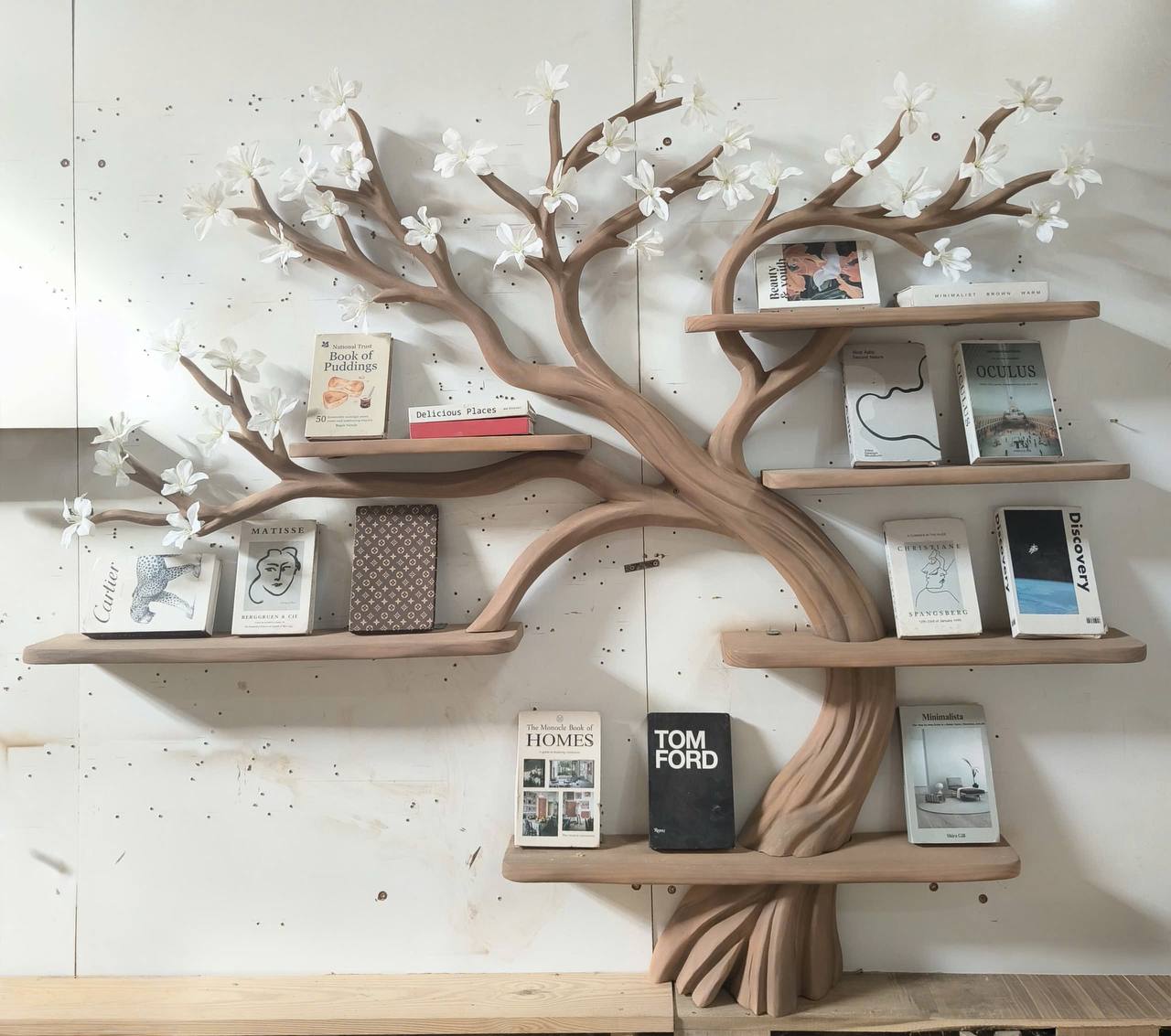 Organic Modern Sculptural Tree Bookshelf For Interior Space SINLKITB674