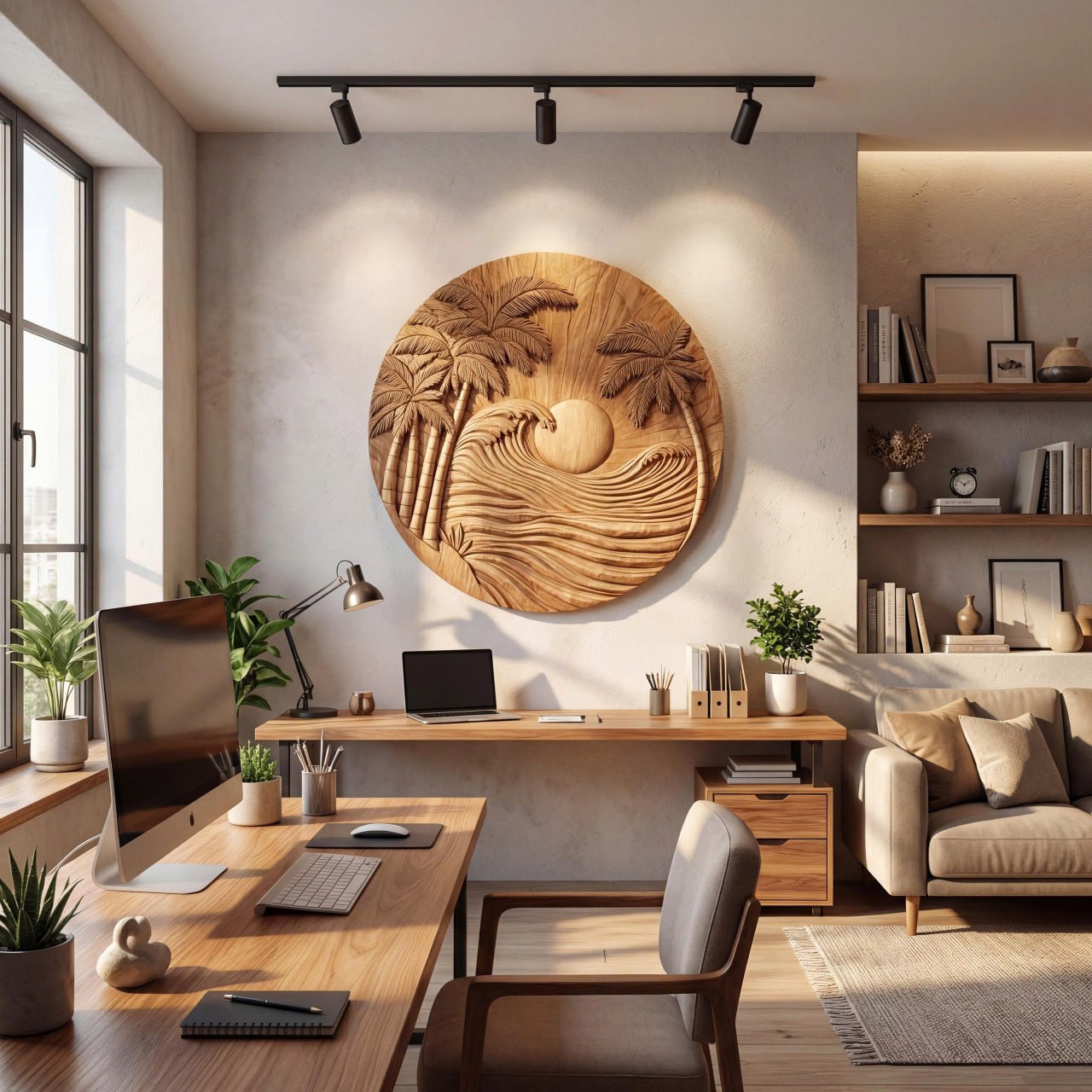 Floral Wooden Wall Sculpture For Elegant Botanical Home Decor SILDTTRWA069