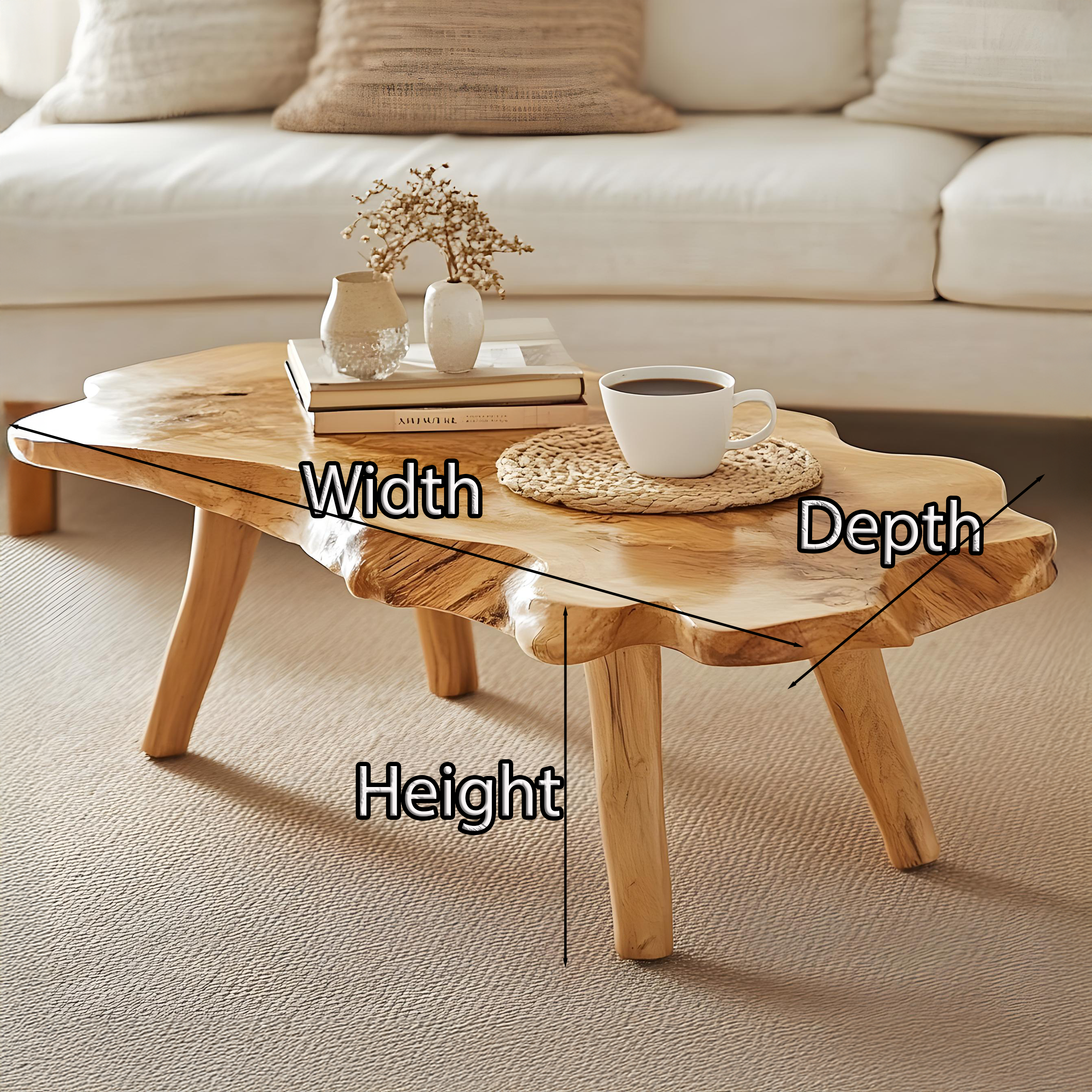 Elegant Natural Wood Coffee Table For Timeless Living Room Style SILDTCF126