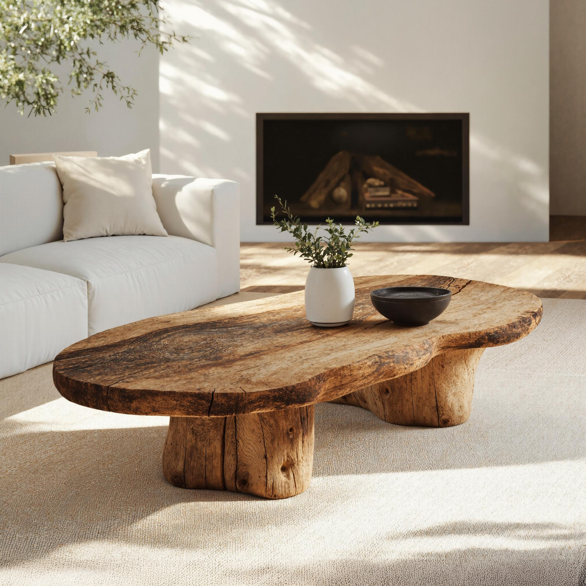 Vintage Style Wooden Coffee Table For Cozy Spaces SILDTCF090