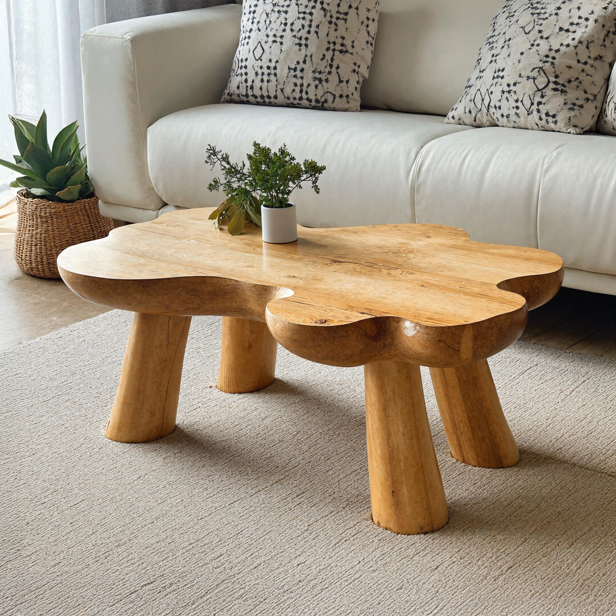 Handcrafted Wood Coffee Table For Rustic Decor SILDTCF092