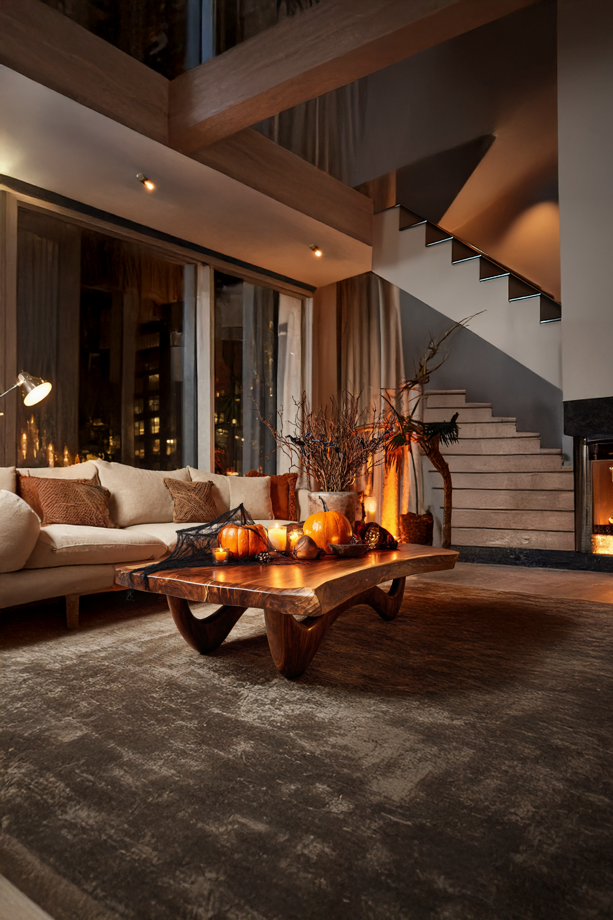 Modern Wooden Live Edge Coffee Table Furniture Decor Haunted Vibes SILDTTNHCF009