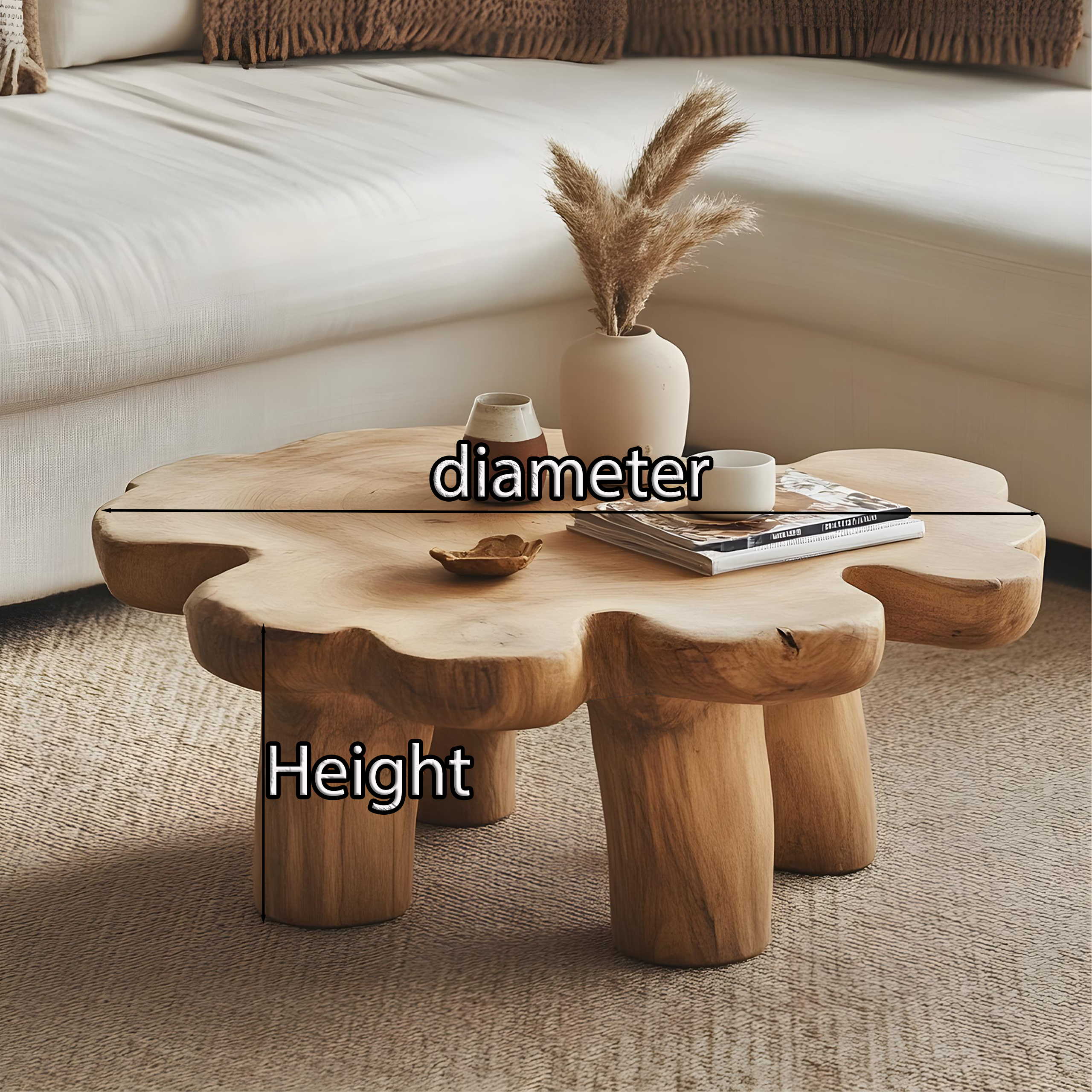 Timeless Vintage Natural Wood Coffee Table For Modern Living Rooms SILDTCF121