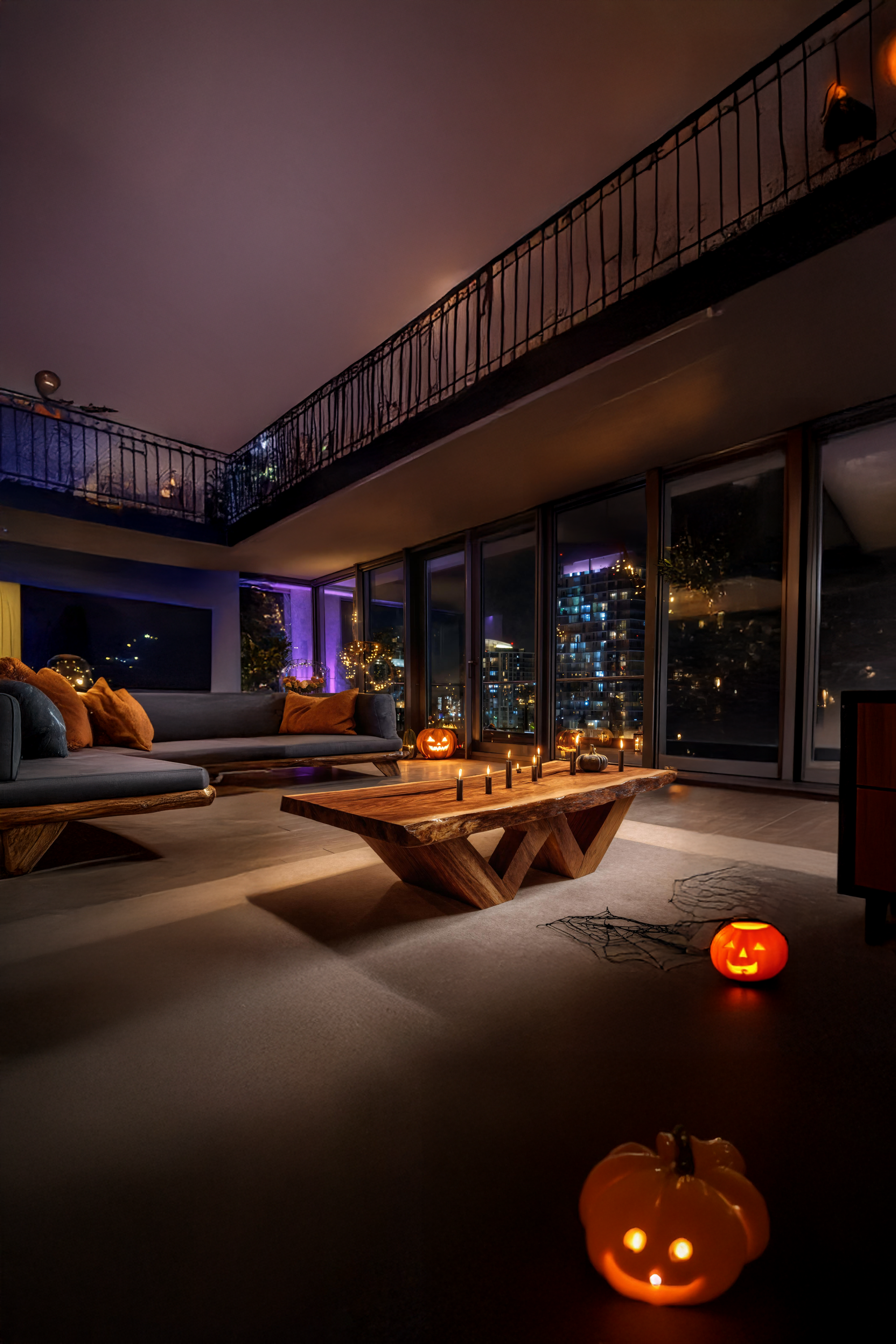 Modern Solid Wood Coffee Table Furniture Decor Pumpkin Autumn Touch SILDTTNHCF040