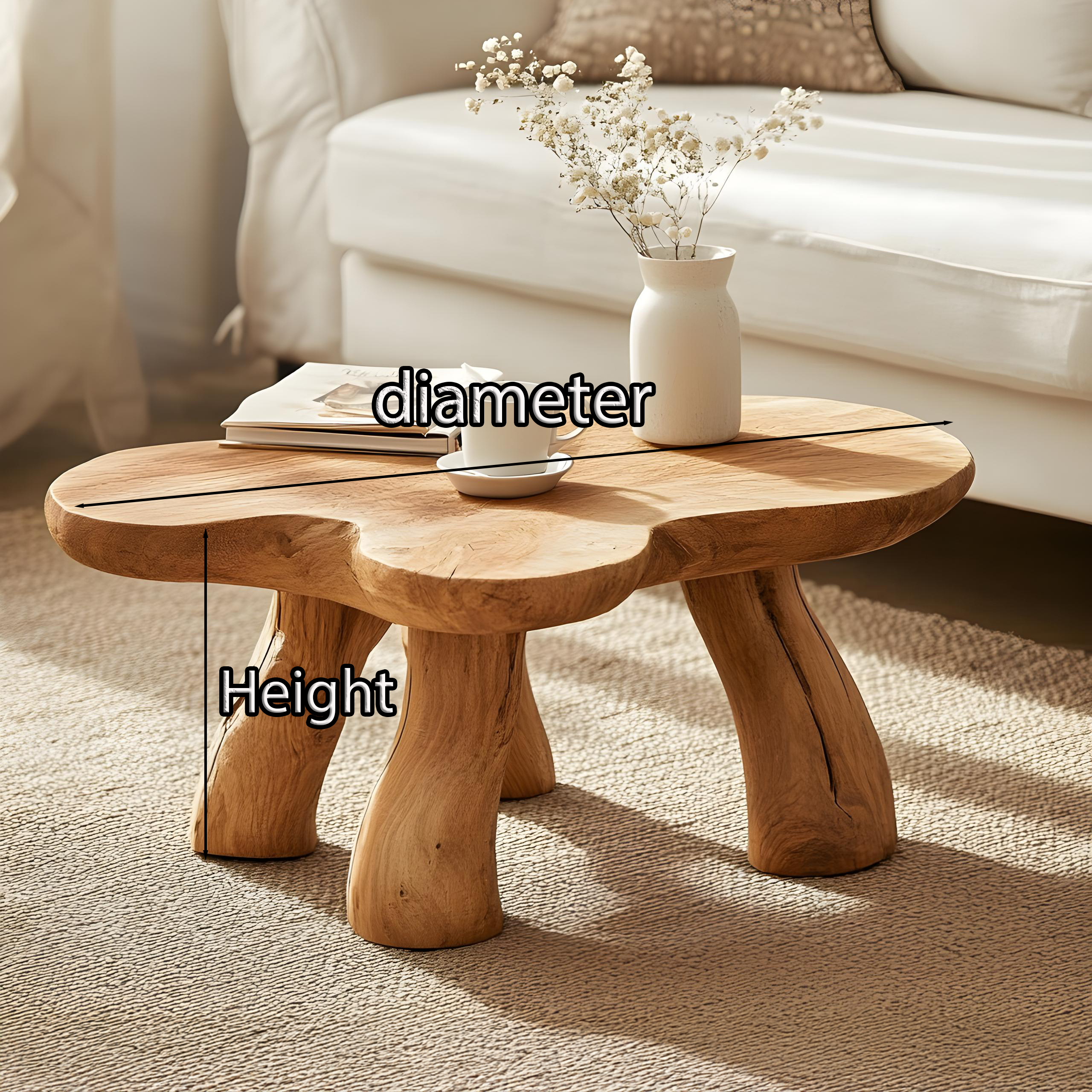 Natural Wood Coffee Table to Elevate Your Living Room Aesthetic SILDTCF122