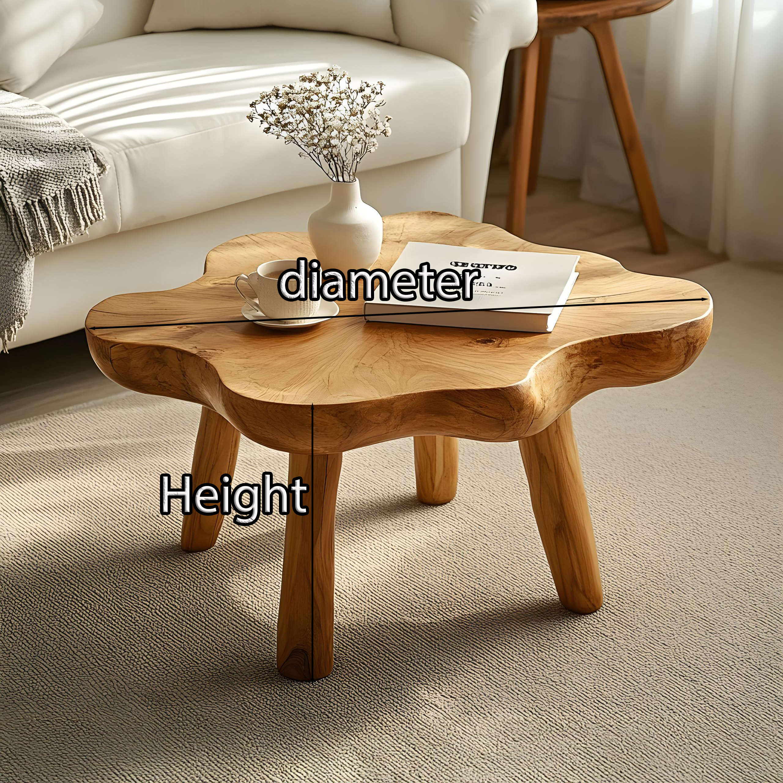 Vintage Coffee Table With Natural Wood Design For Cozy Living Spaces SILDTCF124