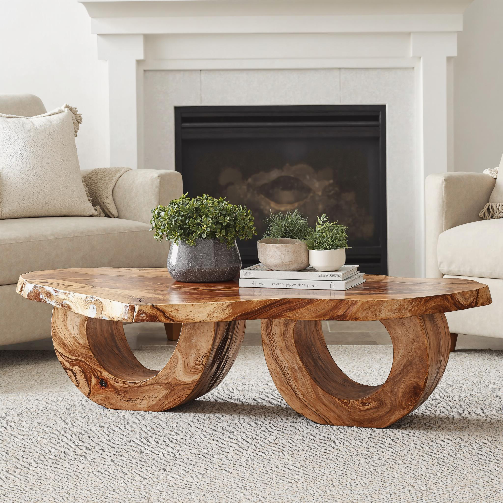 Mid-Century Modern Wood Coffee Table Stylish Decor SILDTCF102