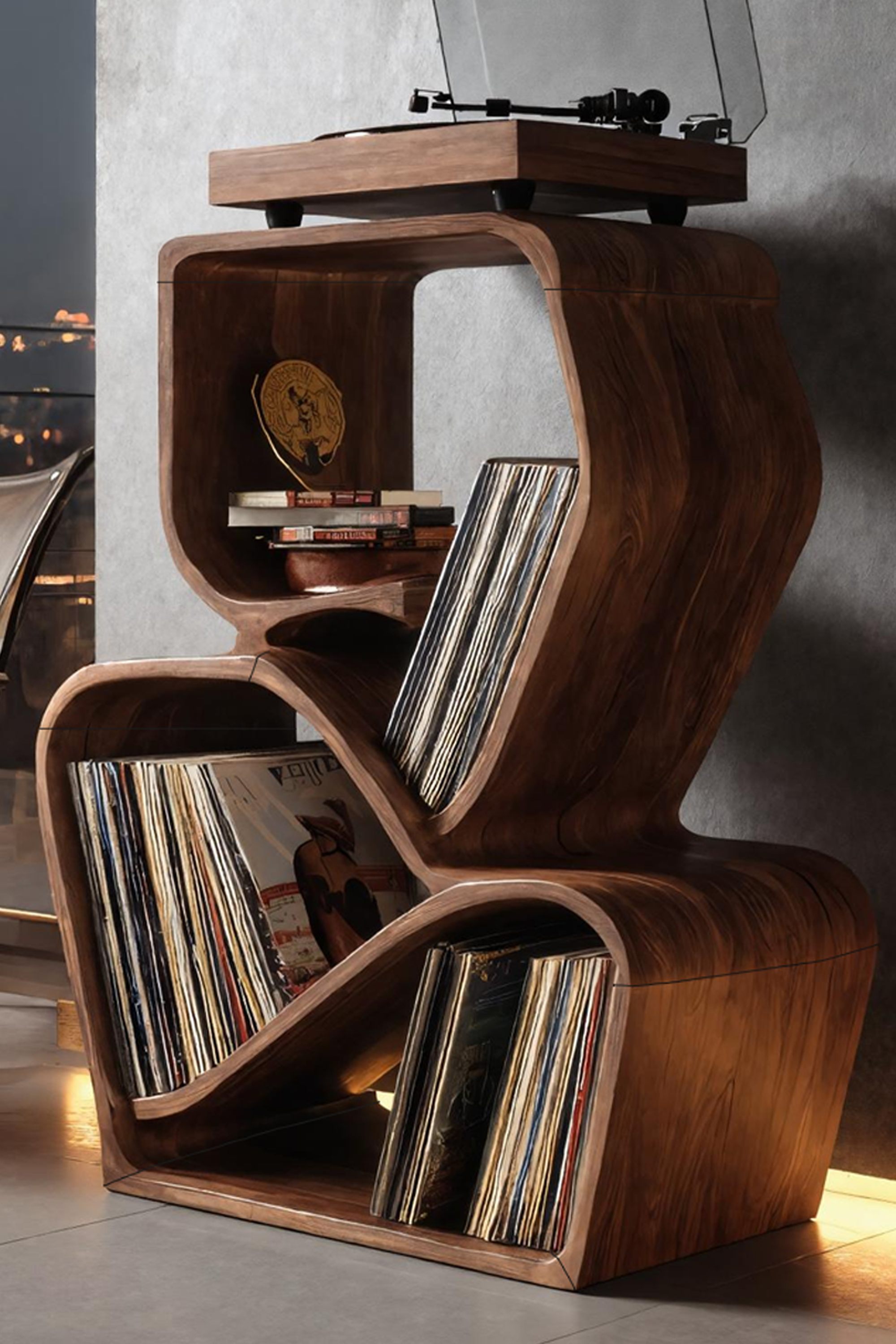 Rustic Media Console With Shelves For Bedroom Decor SILDTTRRPT033