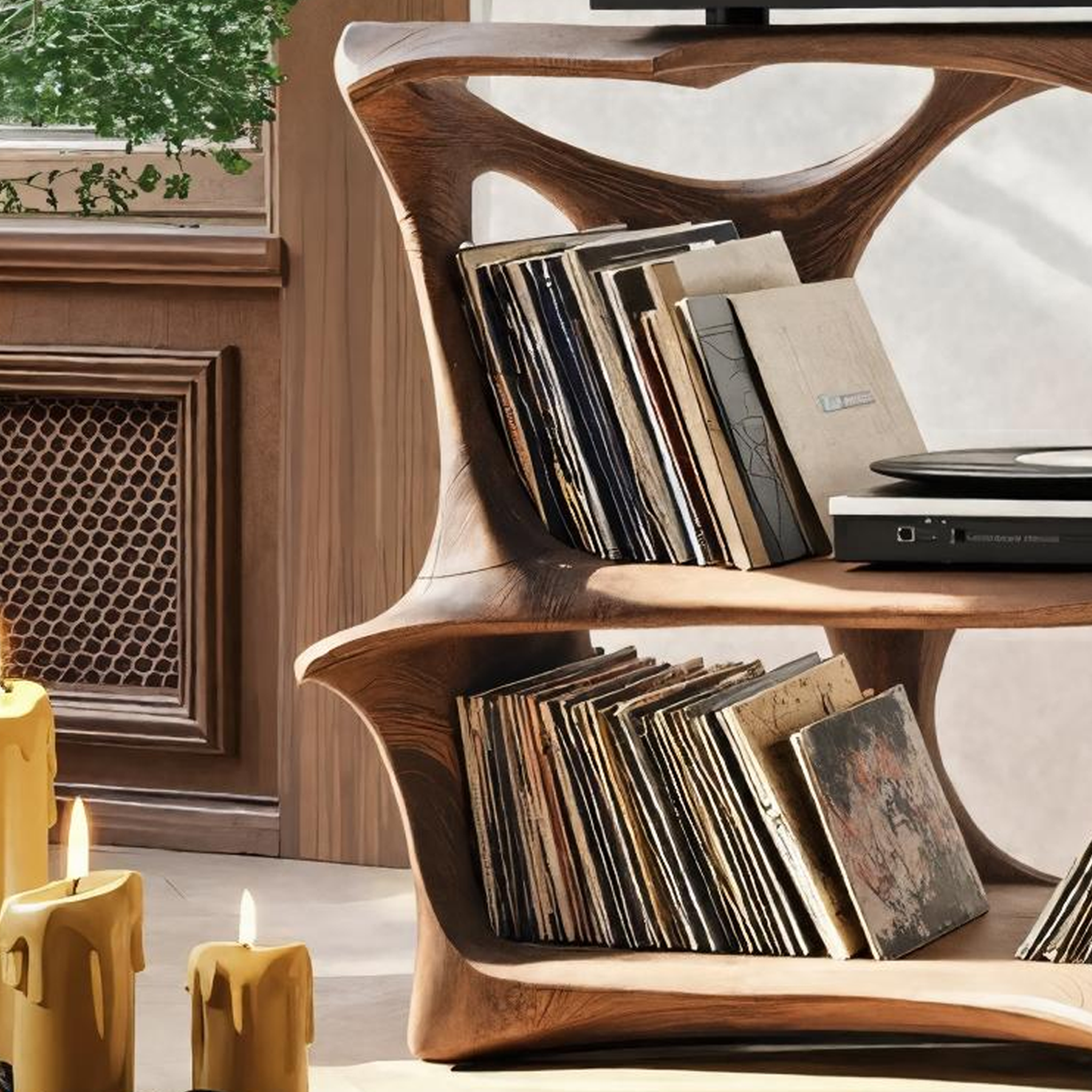 Handcrafted Live Edge Record Stand For Entryway Halloween Design Ideas SILDTTNHRS003