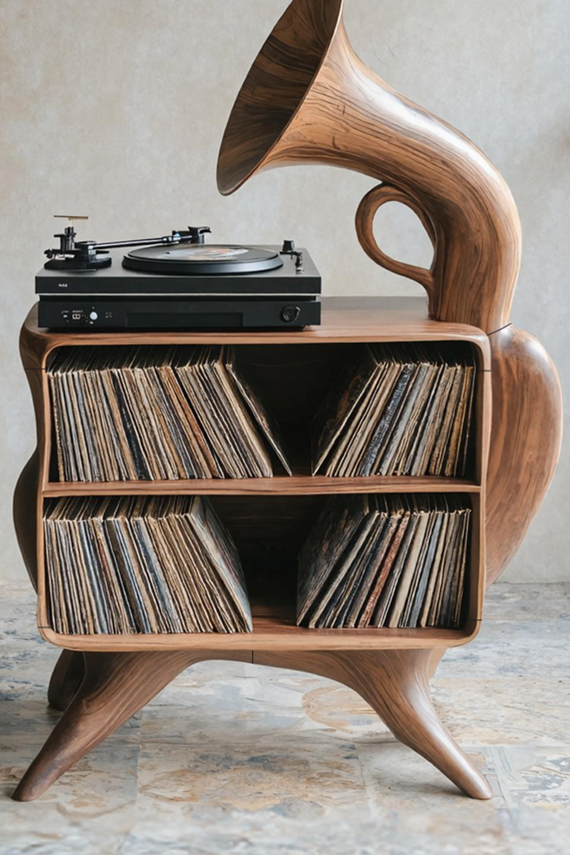 Rustic Vinyl Record Storage For Bedroom Furniture SILDTTRRPT017