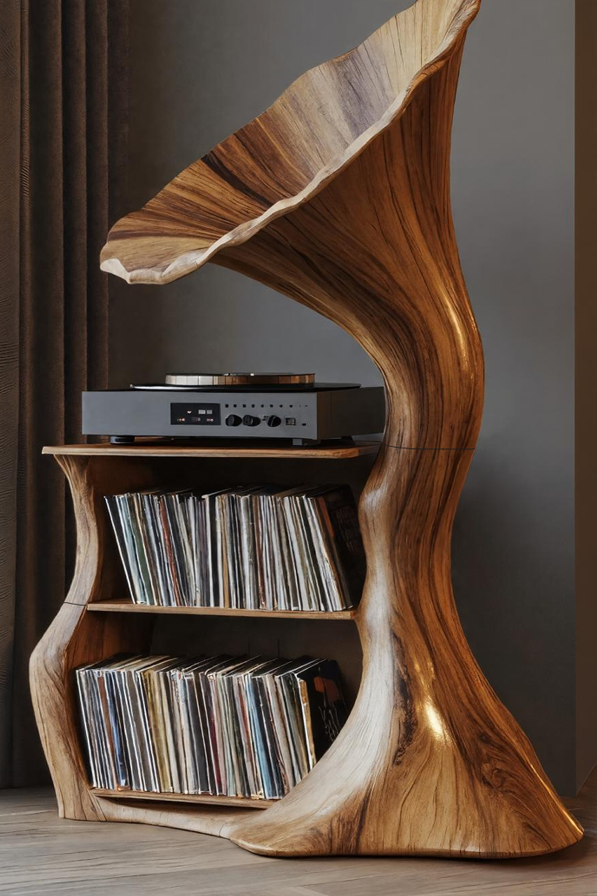 Handcrafted Record Player Stand For Livingroom Decor SILDTTRRPT007