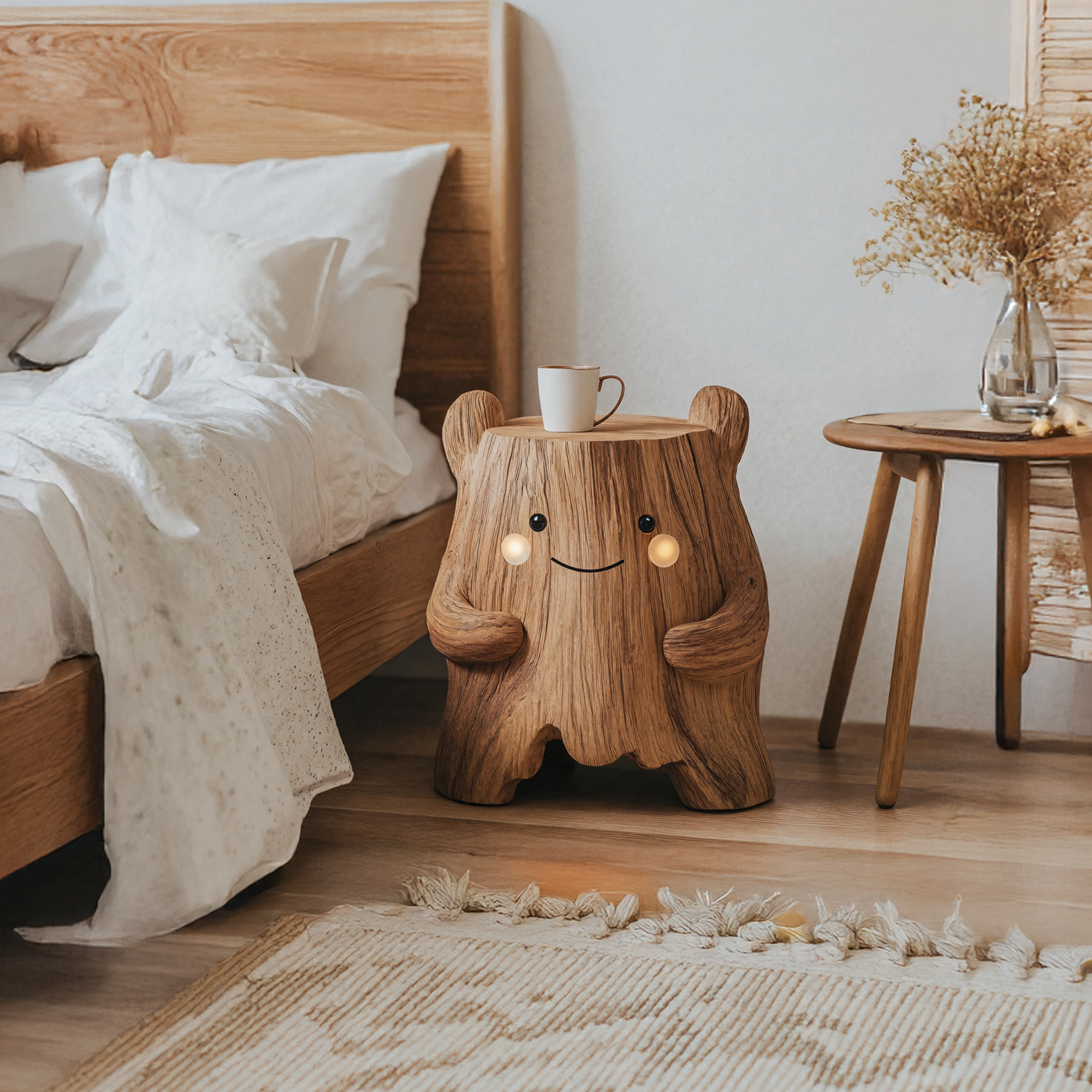 Mid Century Wood Side Table For Small Bedroom Spaces SILDTTRNS009