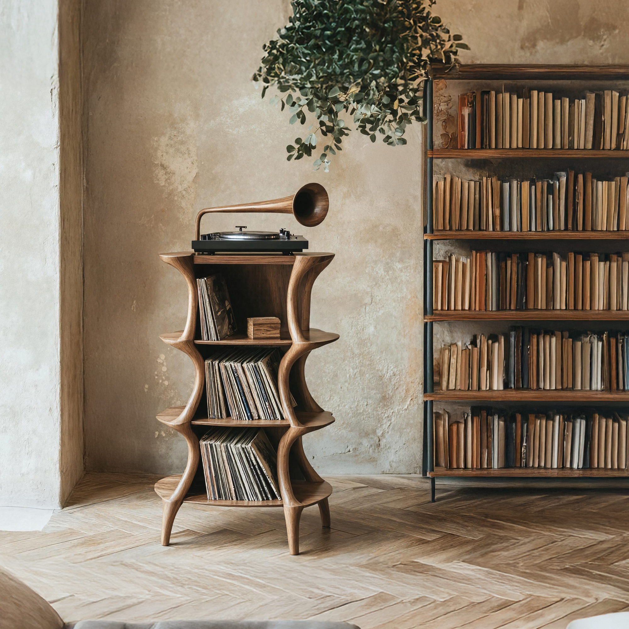 Farmhouse Style Record Stand For Entryway Design SILDTTRRPT016