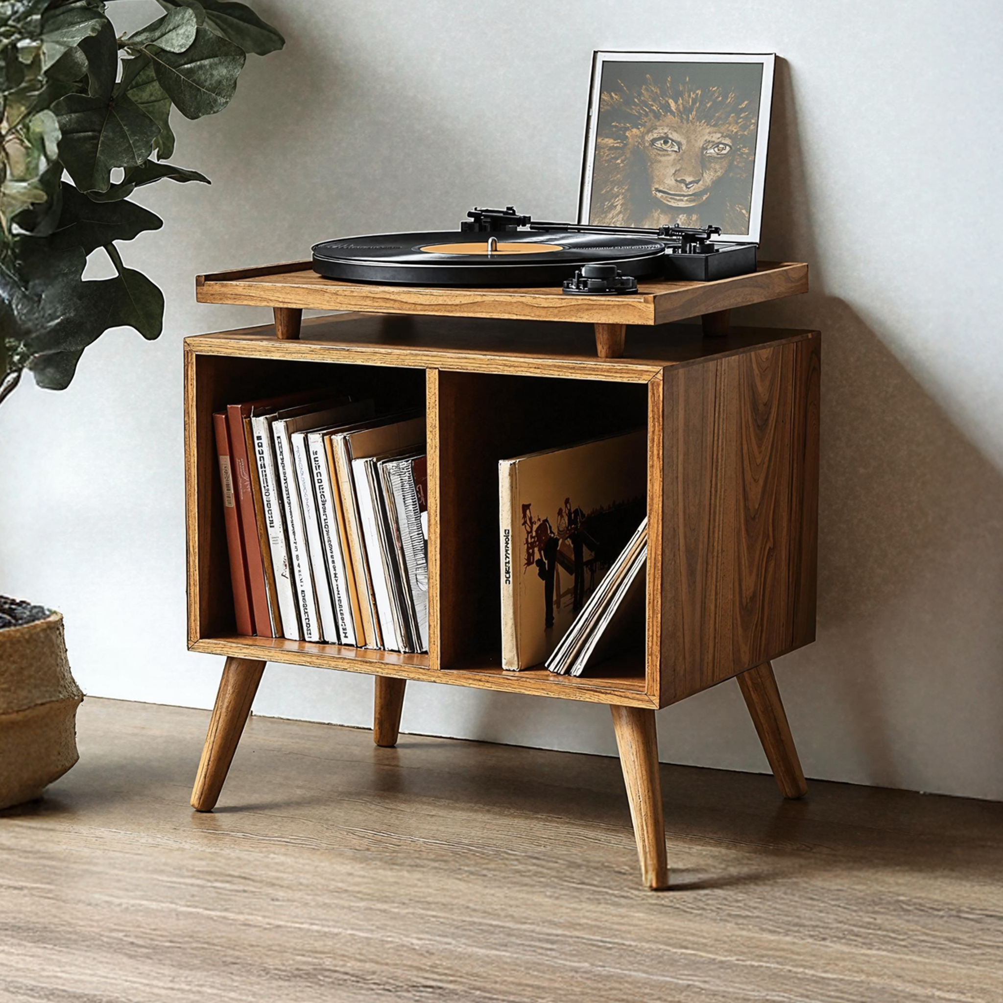 Contemporary Record Player Stand For Living Room, Bedroom, Office SILDTRPT011