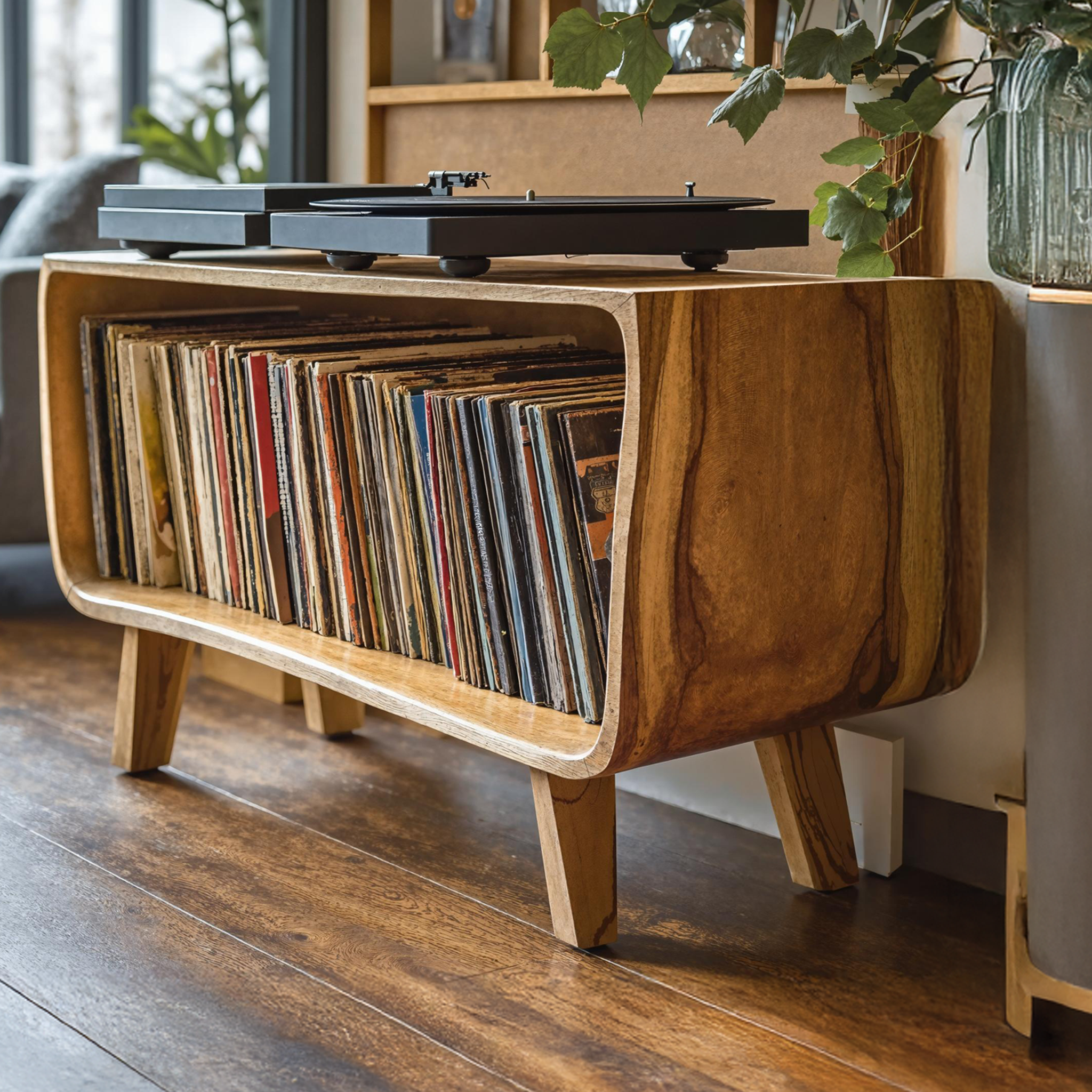 Elegant Record Player Stand For Living Room, Bedroom, Office SILDTRPT003