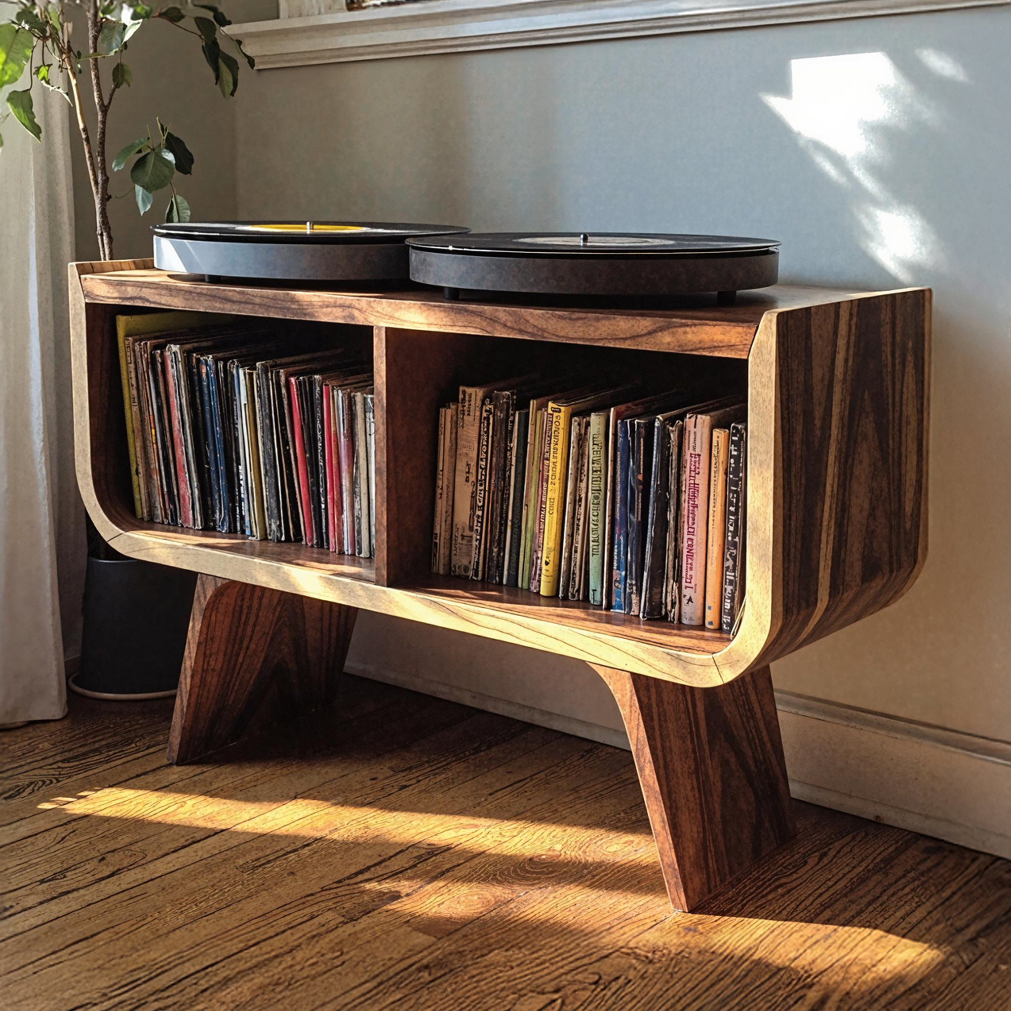 Minimalist Record Player Stand For Living Room, Bedroom, Office SILDTRPT005