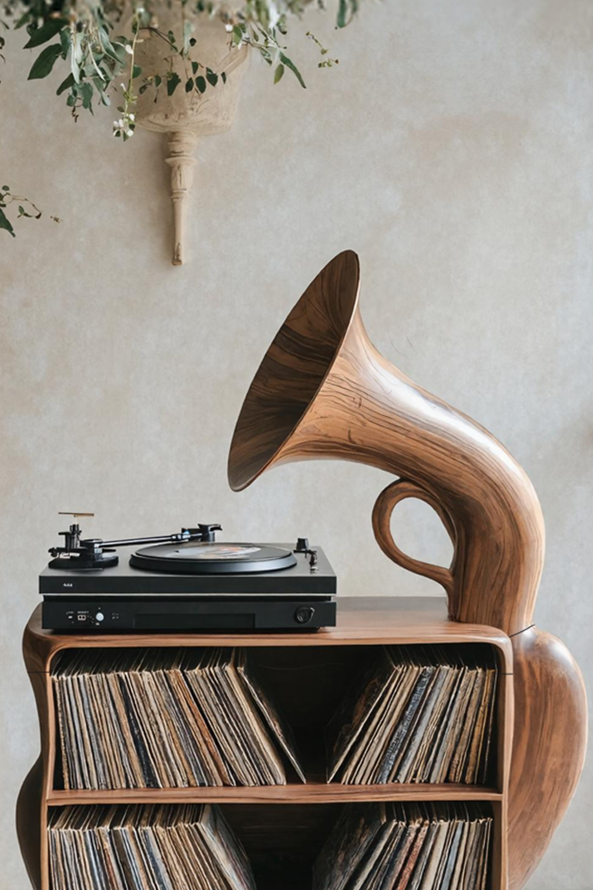Rustic Vinyl Record Storage For Bedroom Furniture SILDTTRRPT017