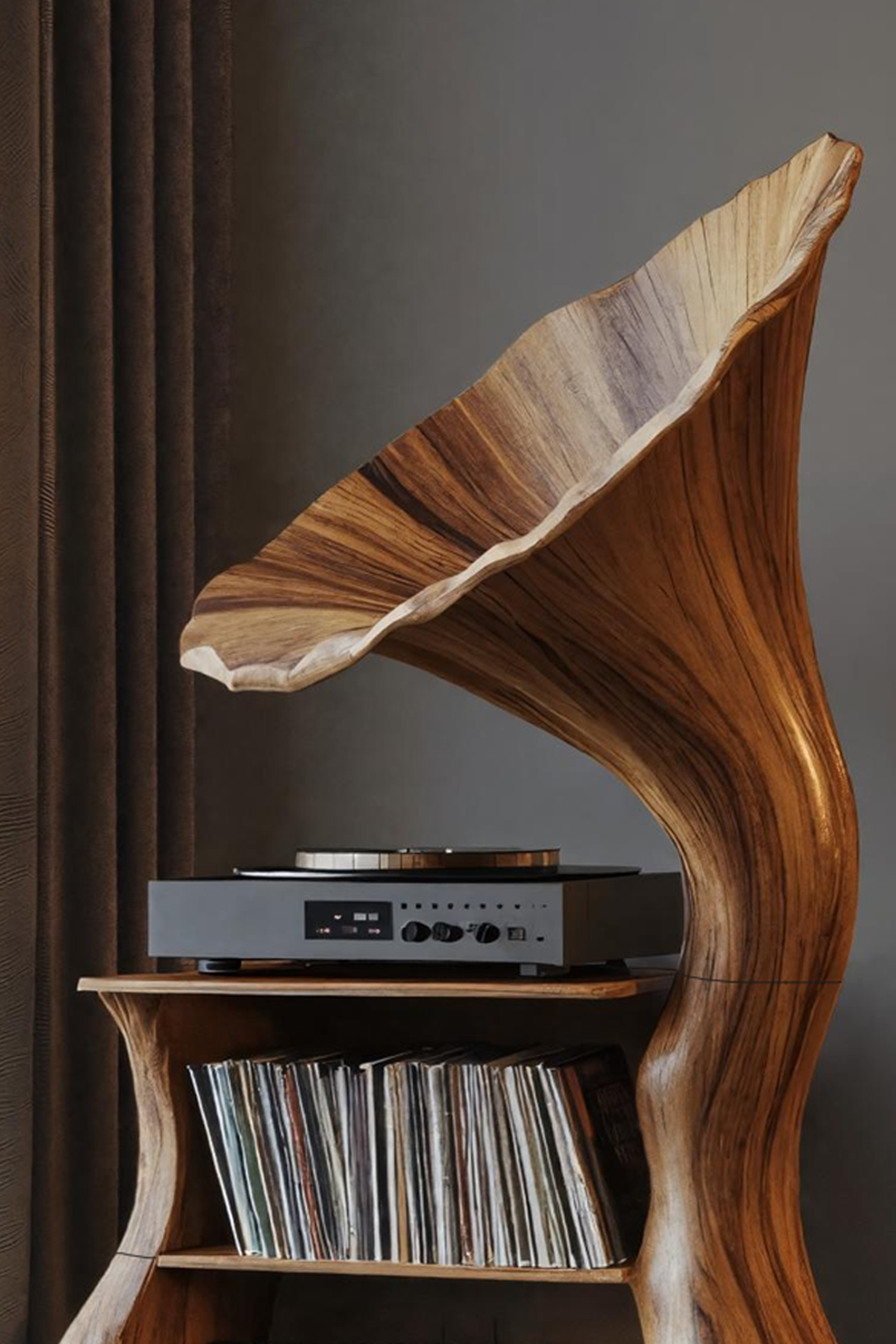 Handcrafted Record Player Stand For Livingroom Decor SILDTTRRPT007