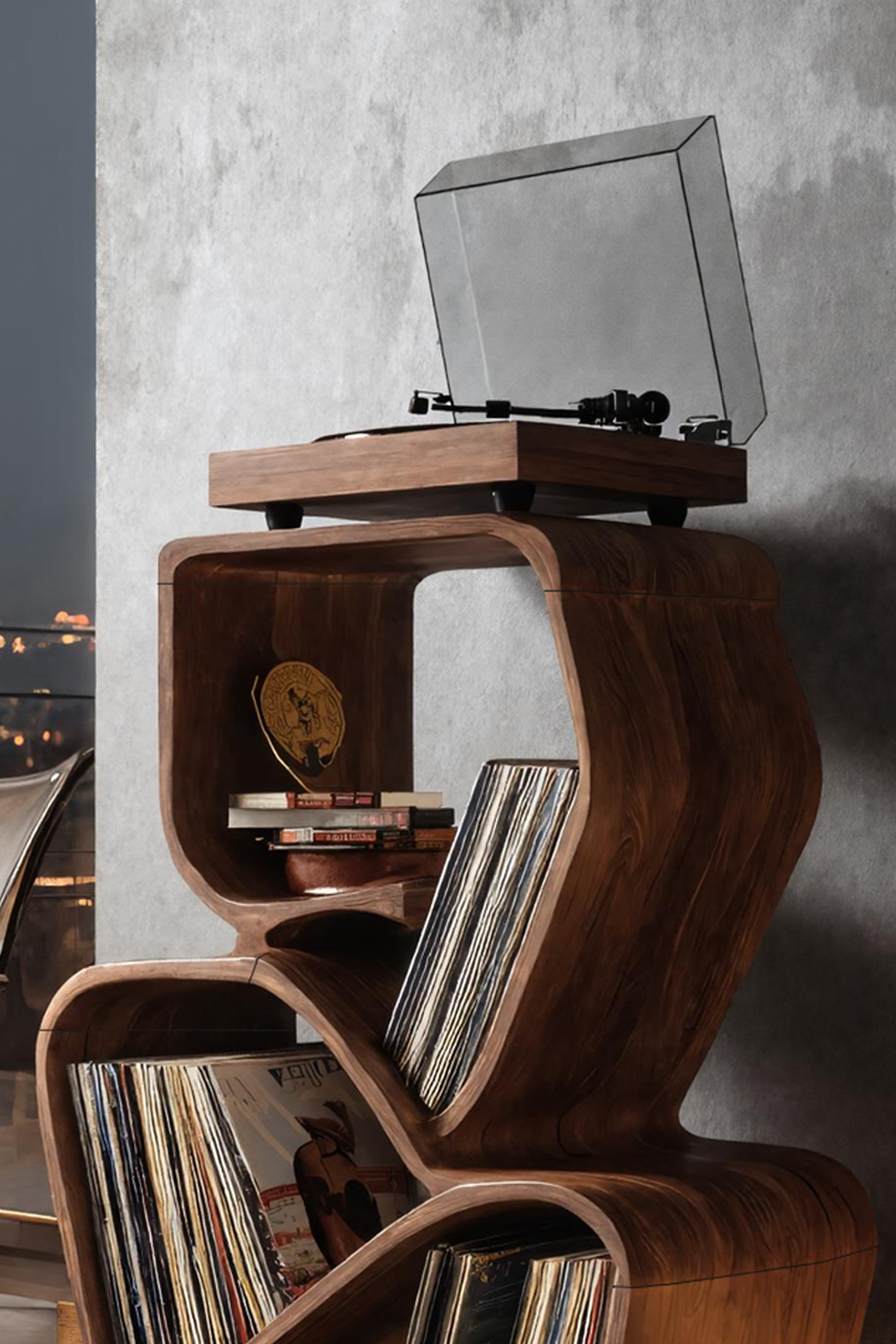 Rustic Media Console With Shelves For Bedroom Decor SILDTTRRPT033