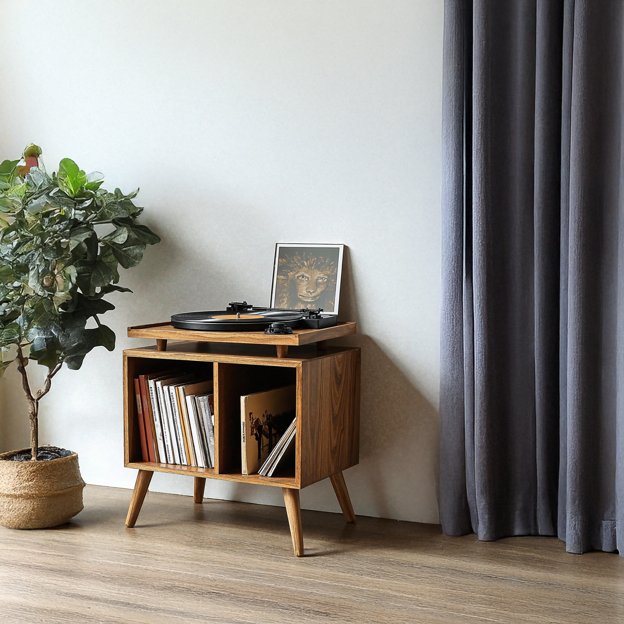 Contemporary Record Player Stand For Living Room, Bedroom, Office SILDTRPT011