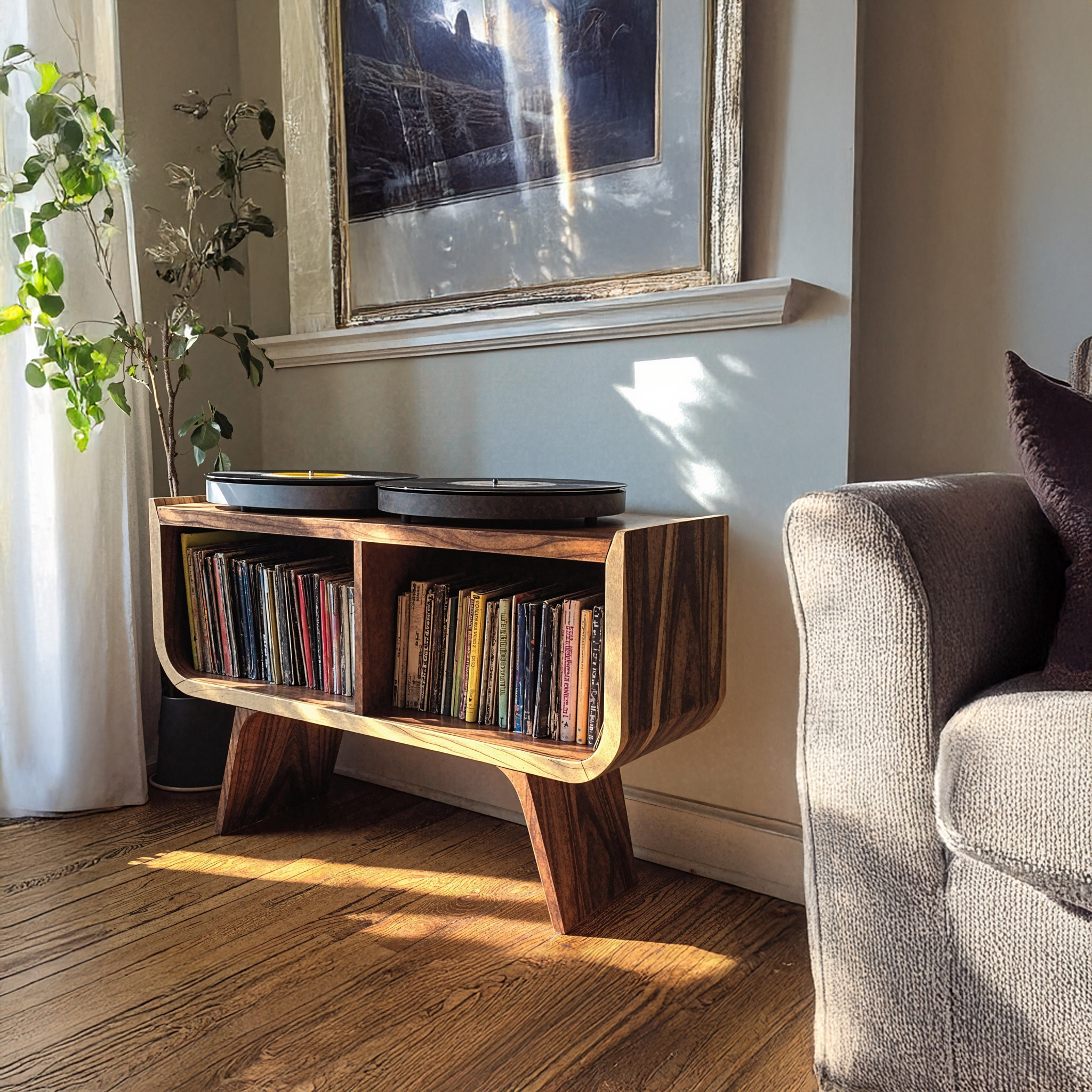 Minimalist Record Player Stand For Living Room, Bedroom, Office SILDTRPT005
