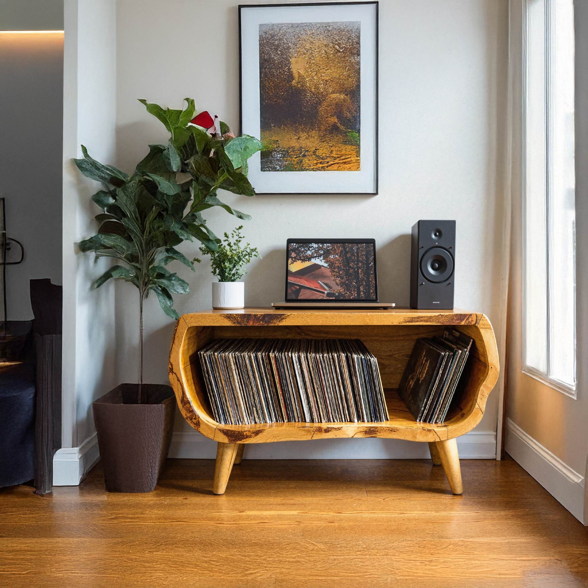 Vintage Record Player Stand For Living Room, Bedroom, Office SILDTRPT002