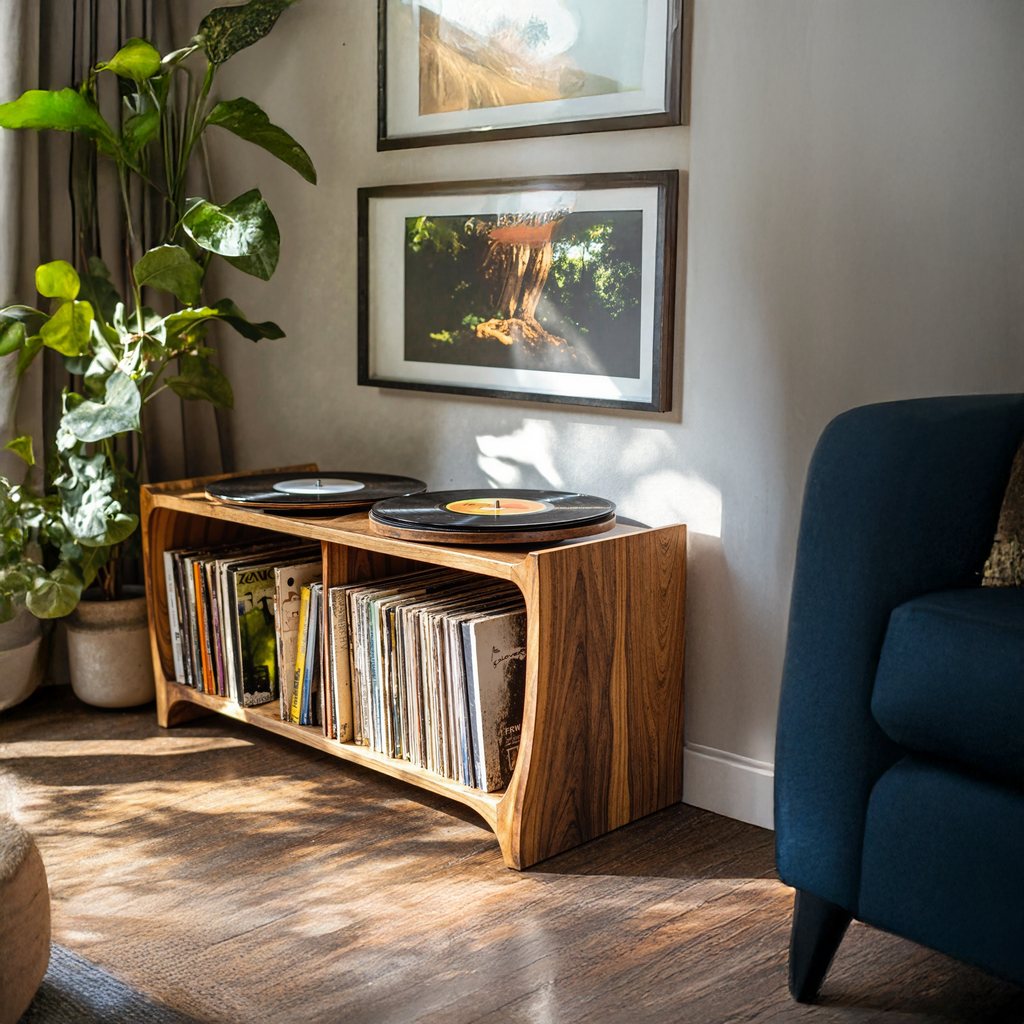 Mid-Century Record Player Stand For Living Room, Bedroom, Office, Hallway SILDTRPT006