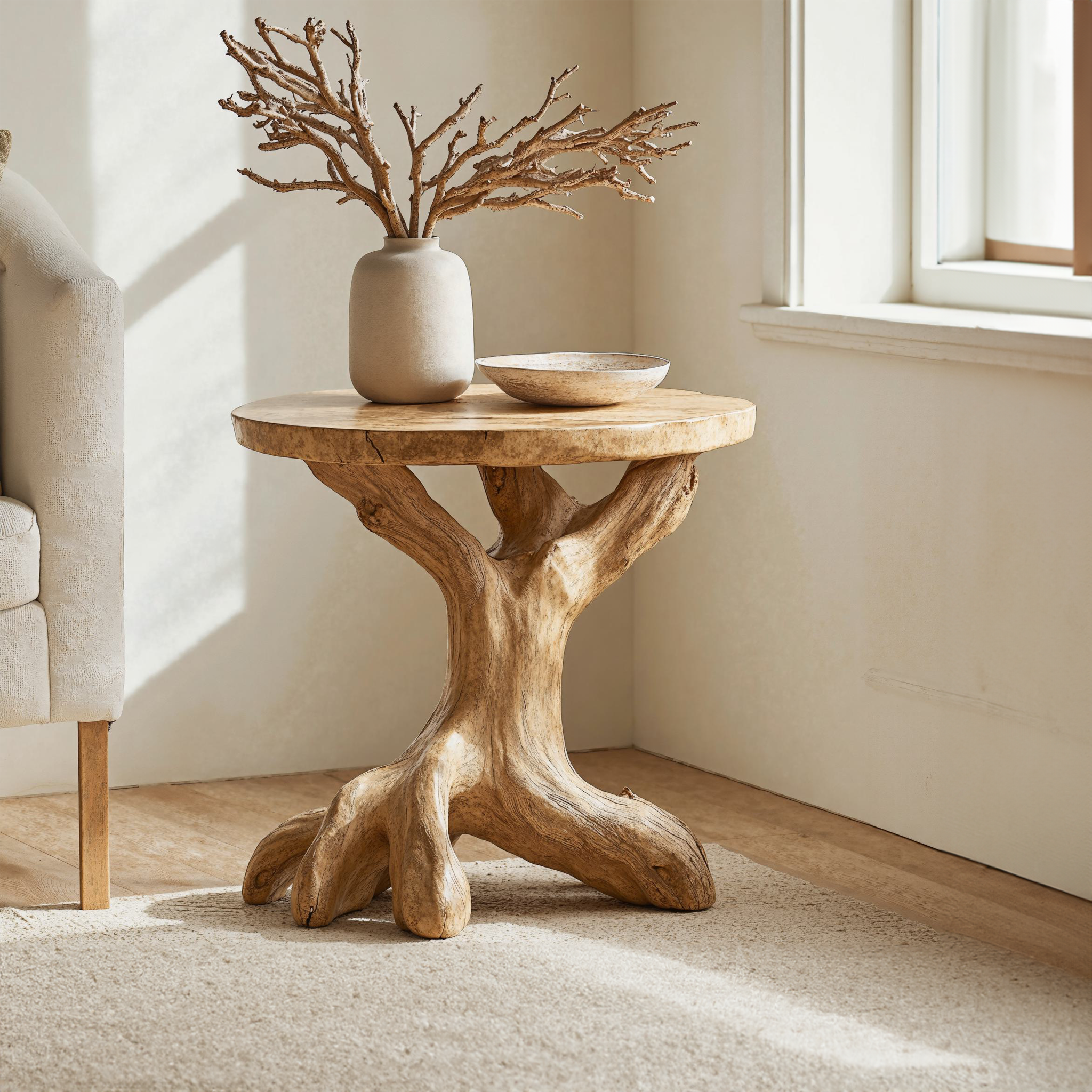 Farmhouse End Table Live Edge Table Decor SILDTEN052