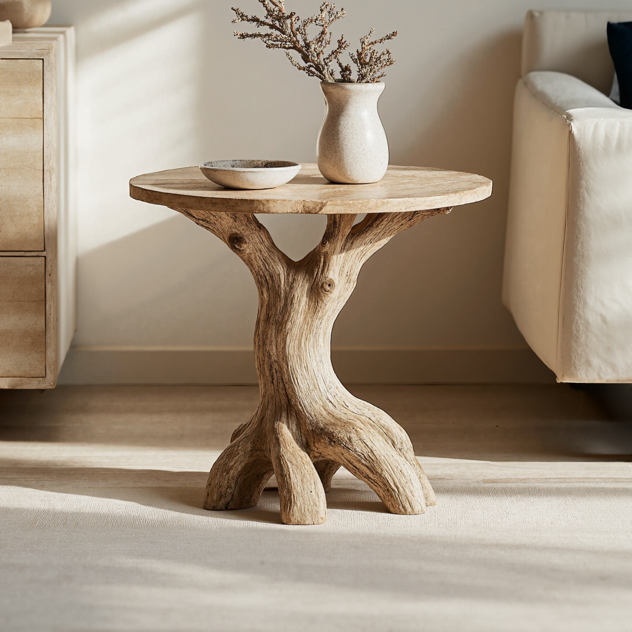 Farmhouse End Table Live Edge Table Home Decor SILDTEN054