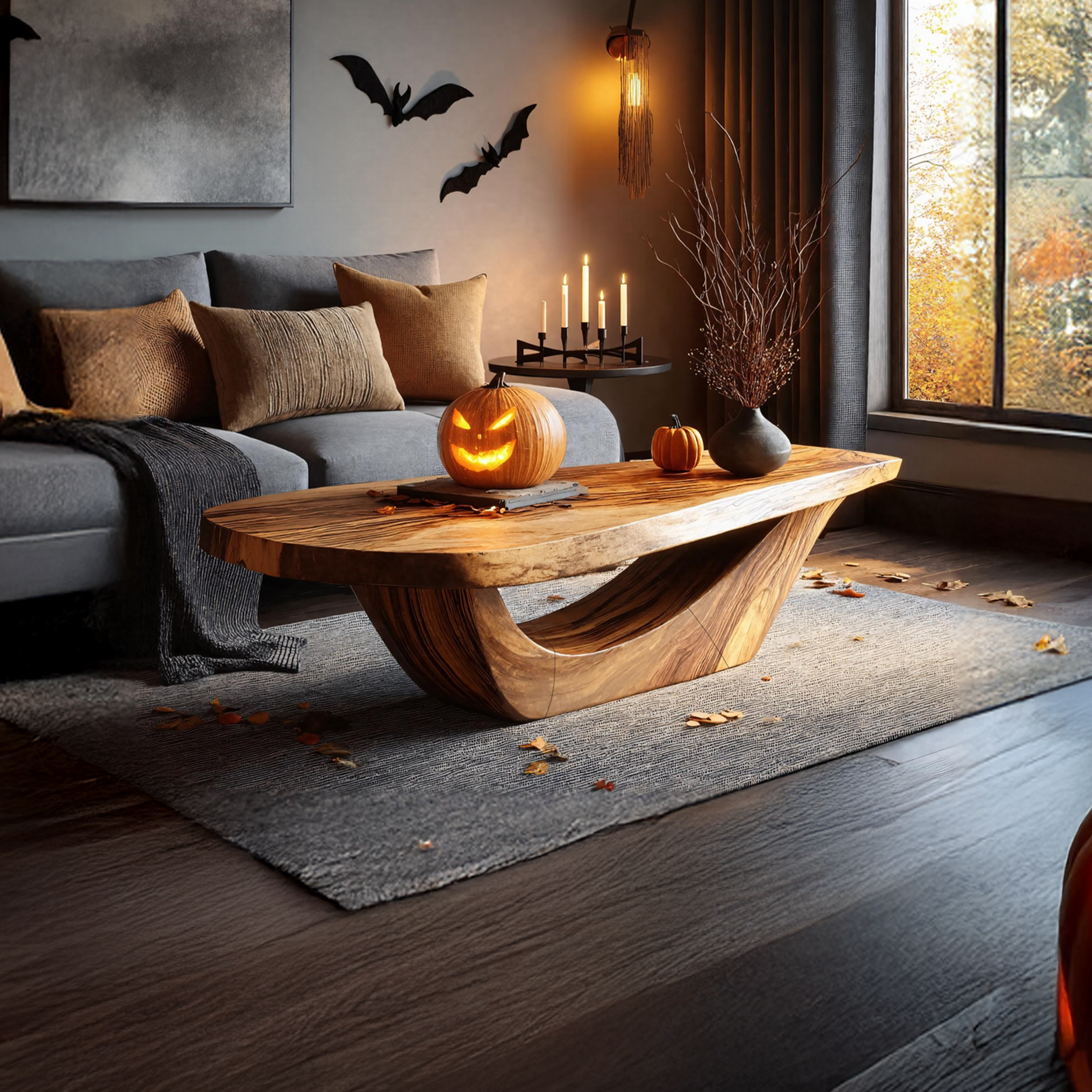 Handcrafted Wooden Live Edge Coffee Table For Furniture Decor Autumn SILDTTNHCF028