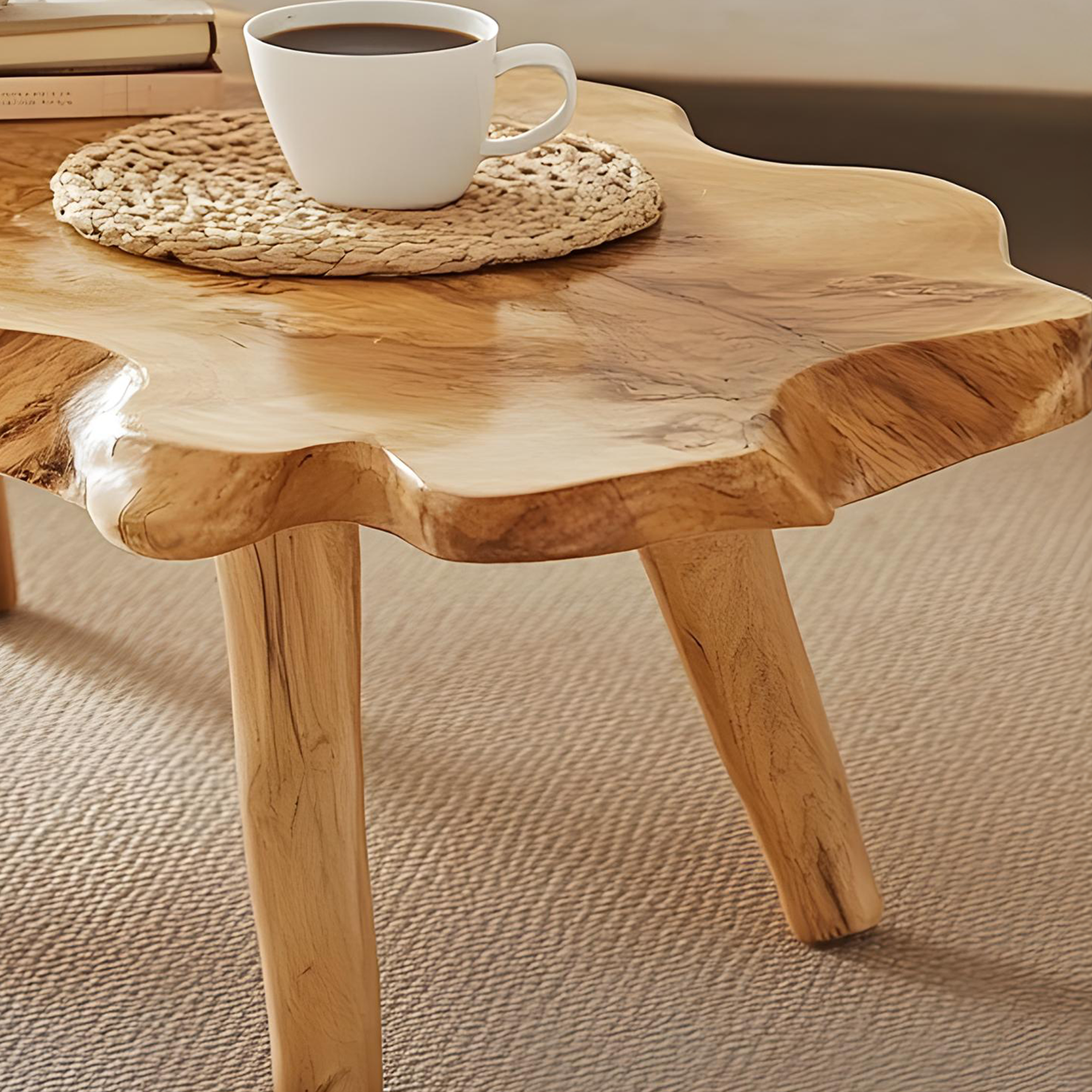Elegant Natural Wood Coffee Table For Timeless Living Room Style SILDTCF126