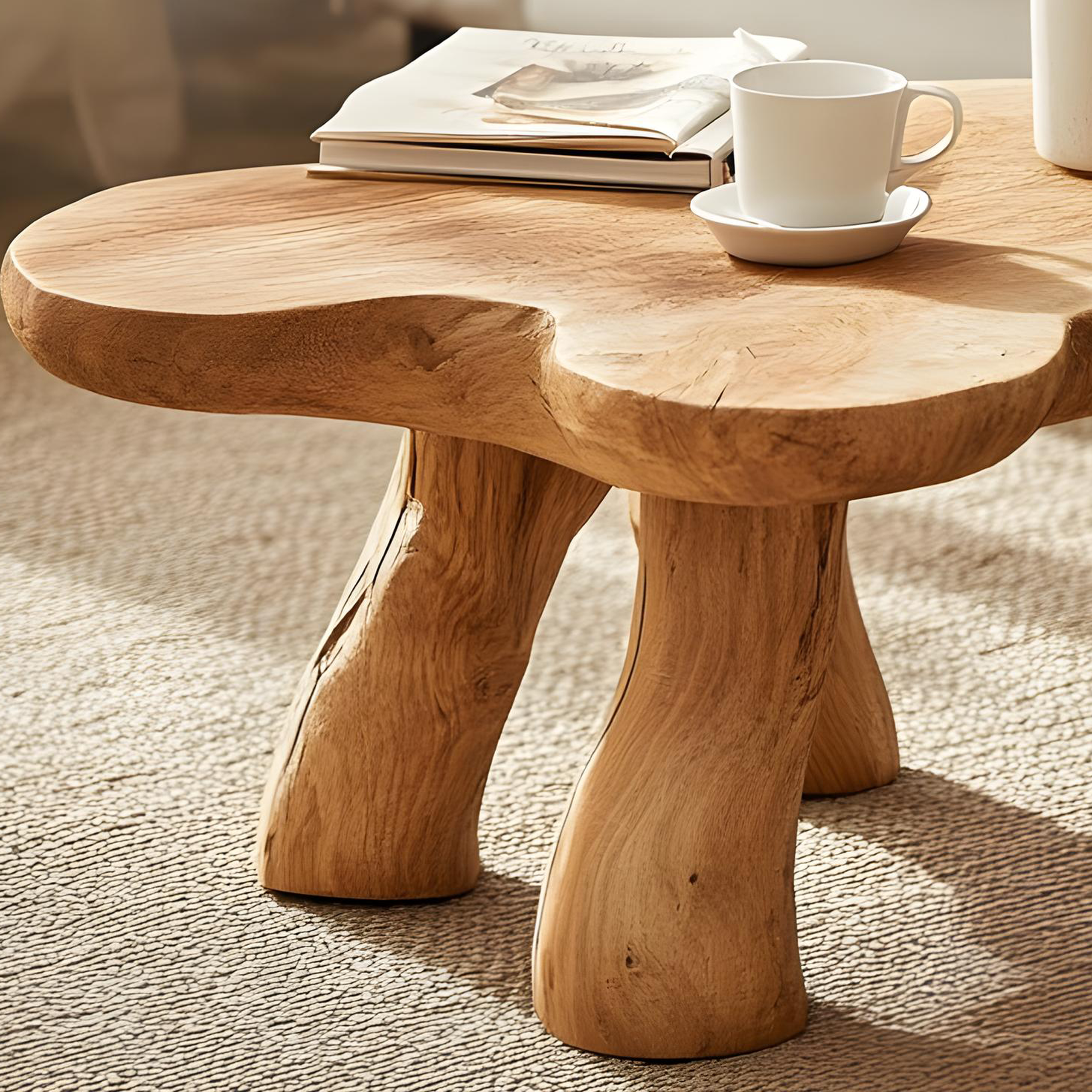 Natural Wood Coffee Table to Elevate Your Living Room Aesthetic SILDTCF122