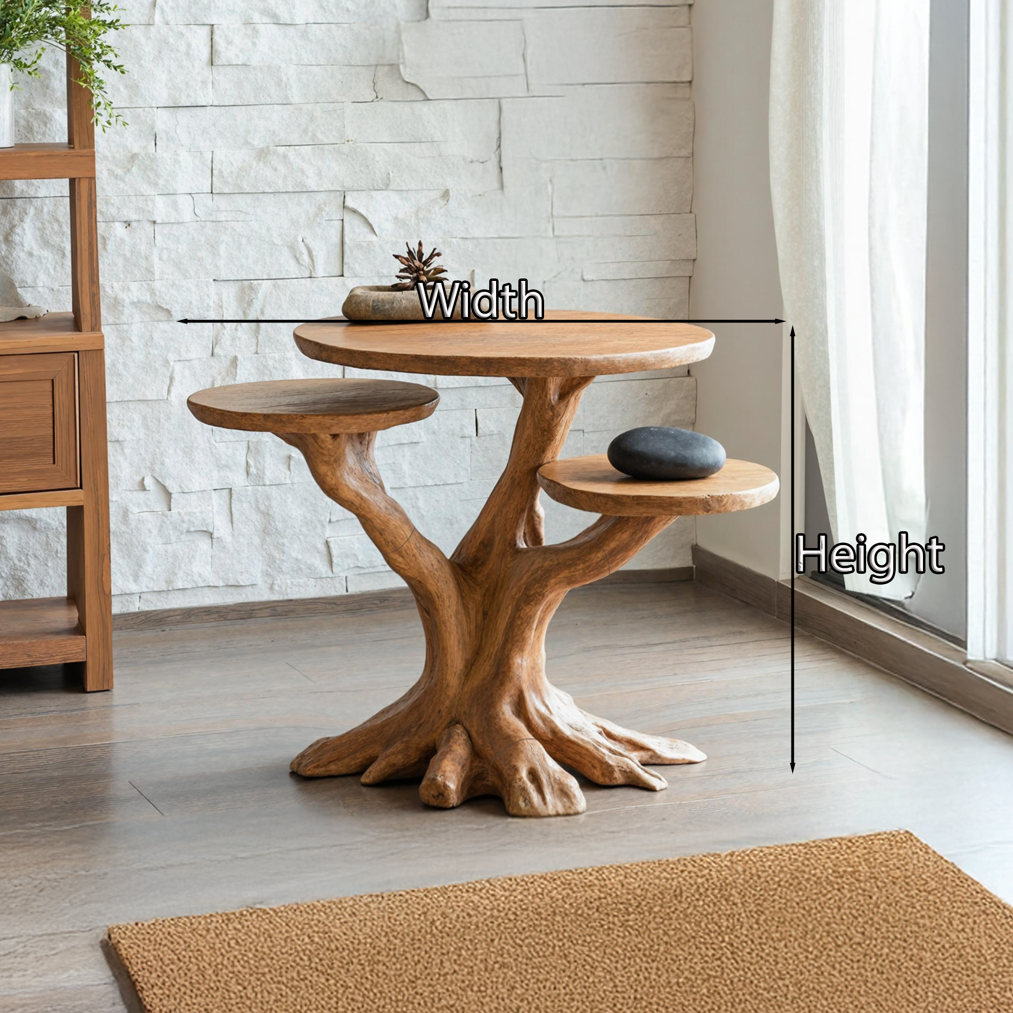Farmhouse Live Edge End Table Living Room Decor SILDTTNEN002