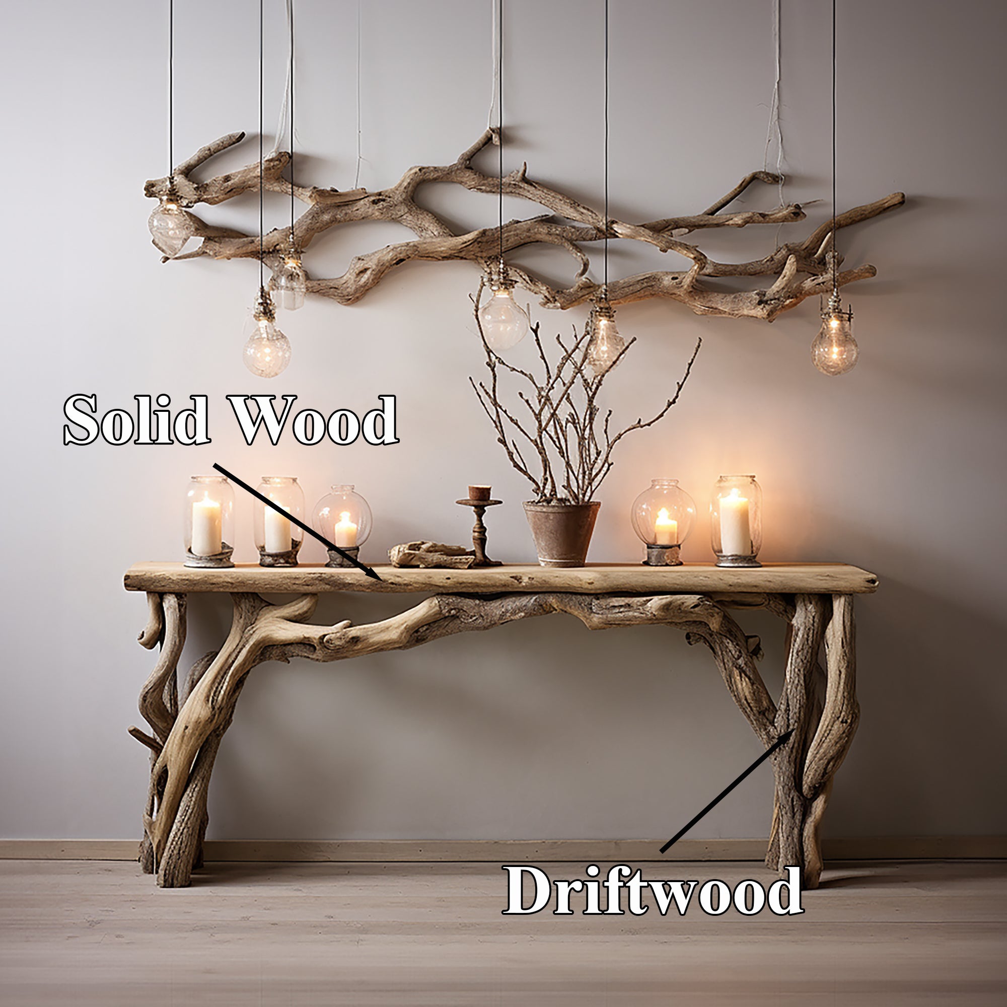 Reclaimed Wood Console Table SILDTCS026